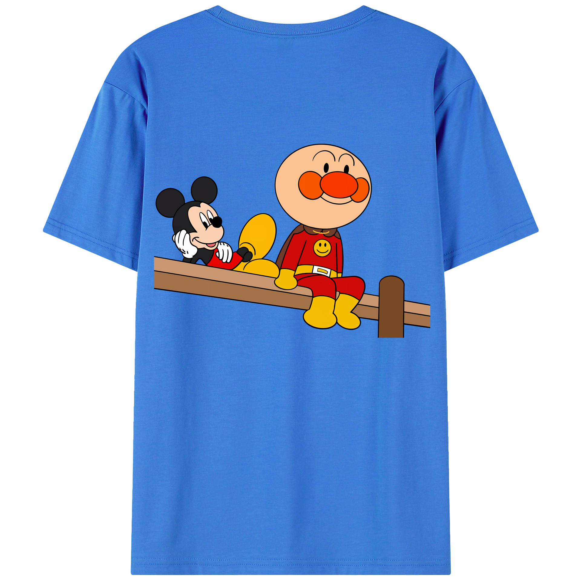 （画像用） アンパンマン Anpanman 綿100％半袖Tシャツ（背面プリント）