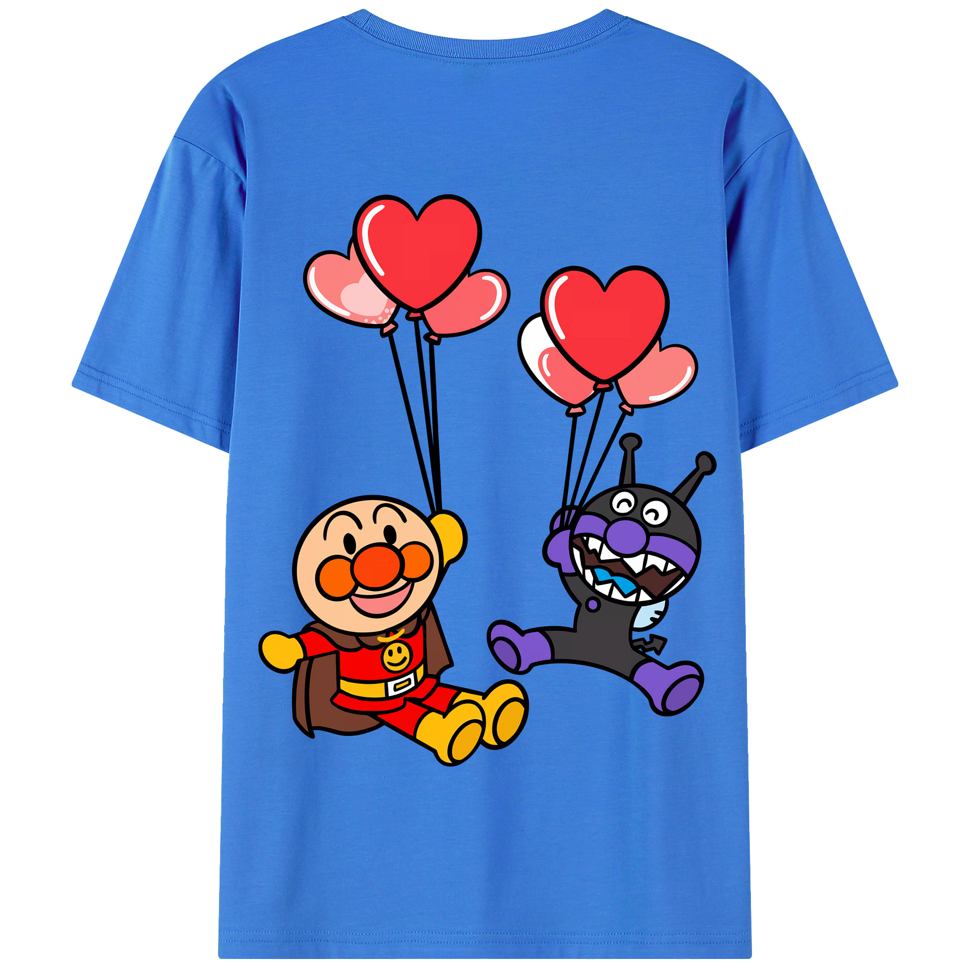 （画像用） アンパンマン Anpanman 綿100％半袖Tシャツ（背面プリント）