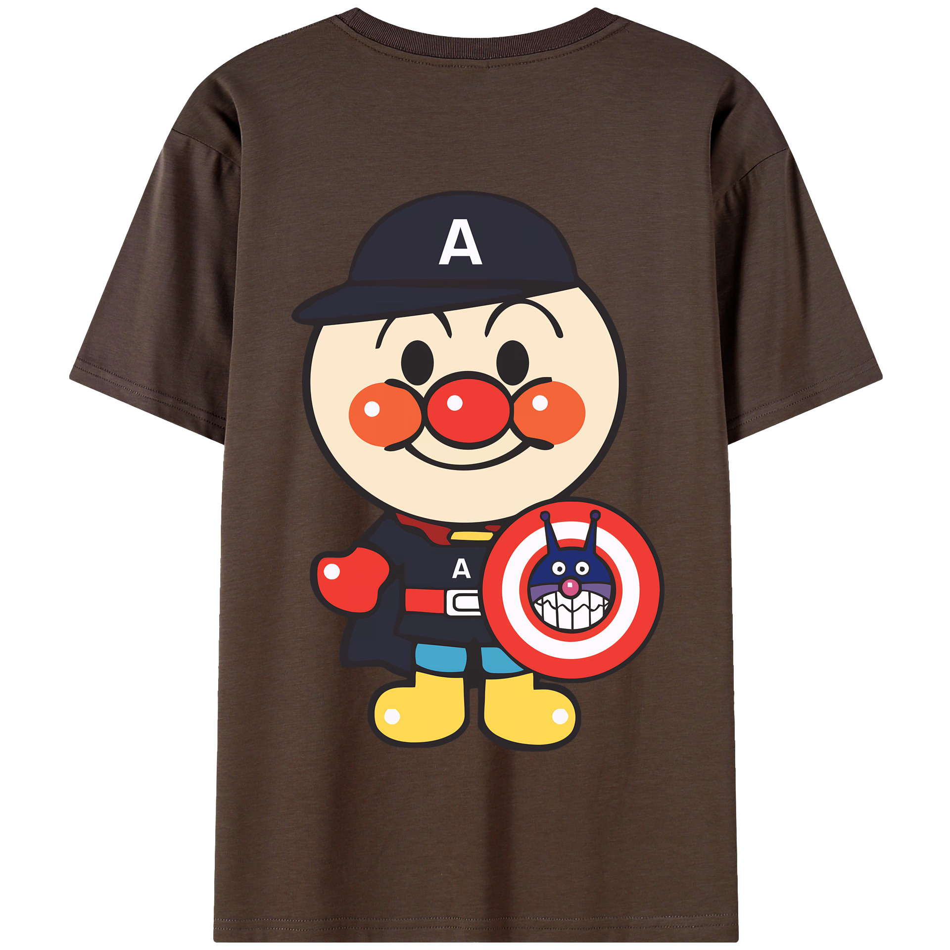（画像用） アンパンマン Anpanman 綿100％半袖Tシャツ（背面プリント）