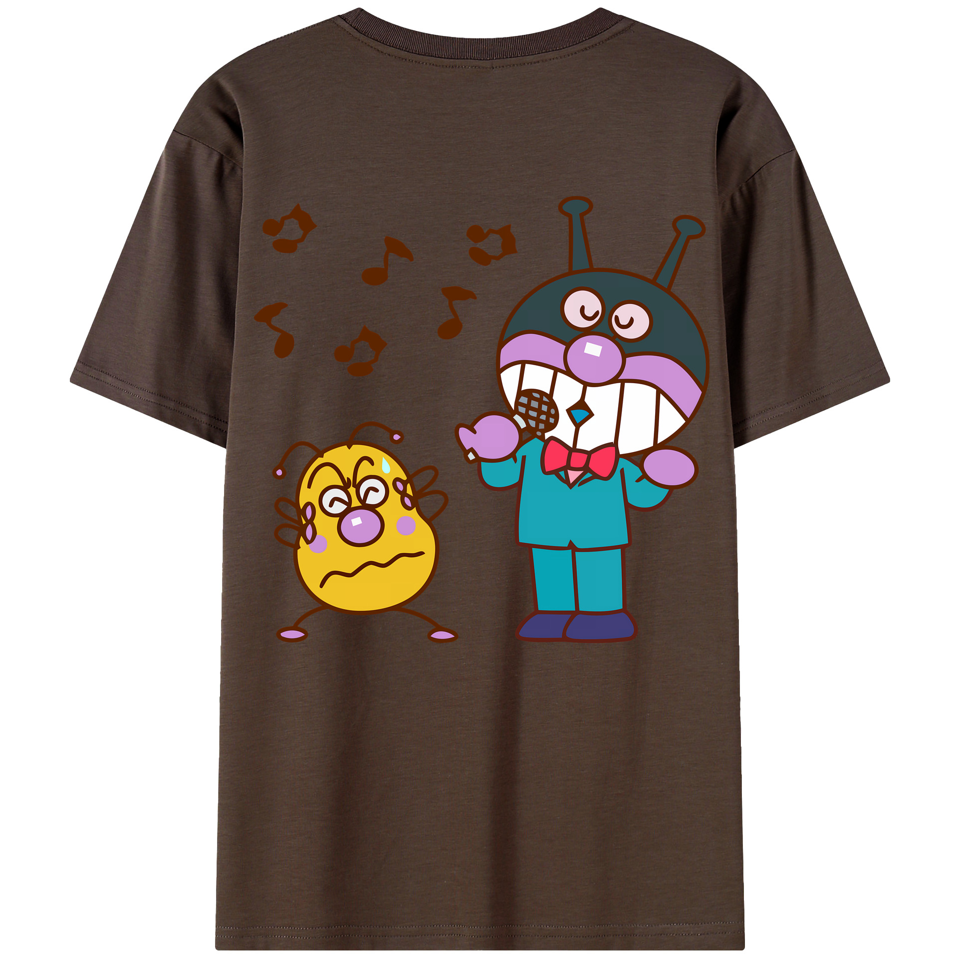 （画像用） アンパンマン Anpanman 綿100％半袖Tシャツ（背面プリント）