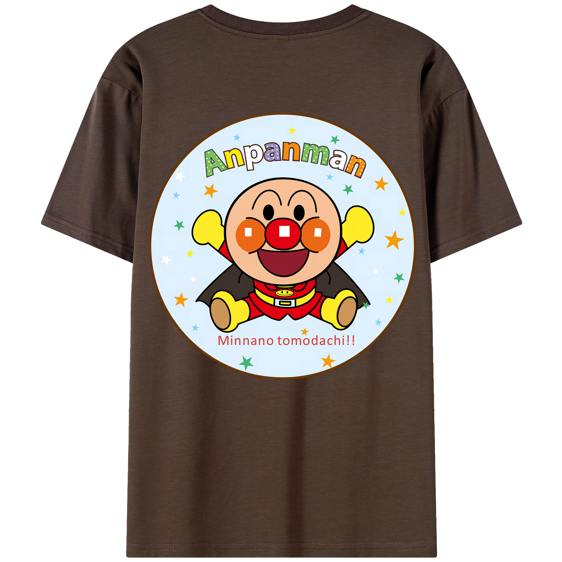 （画像用） アンパンマン Anpanman 綿100％半袖Tシャツ（背面プリント）