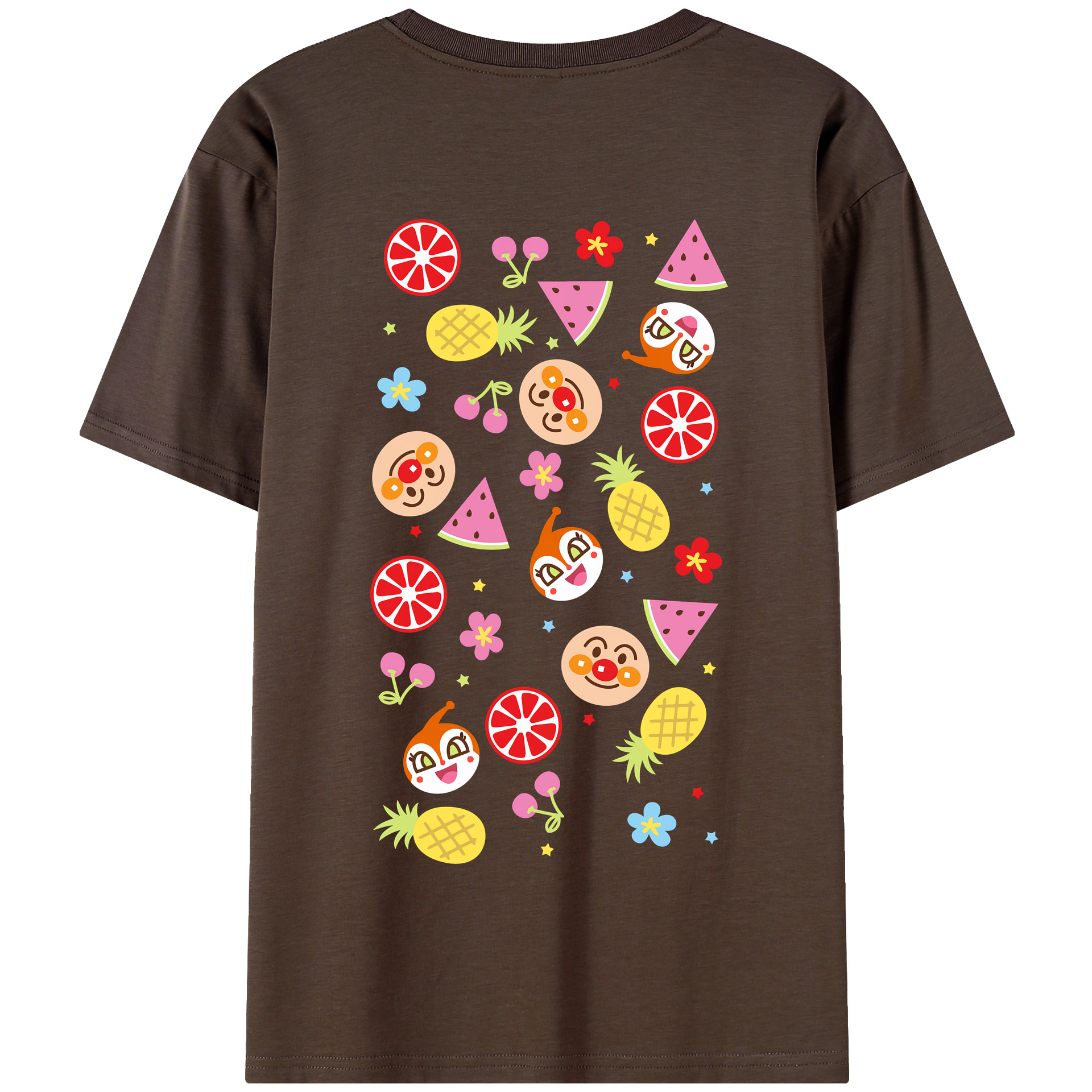 （画像用） アンパンマン Anpanman 綿100％半袖Tシャツ（背面プリント）