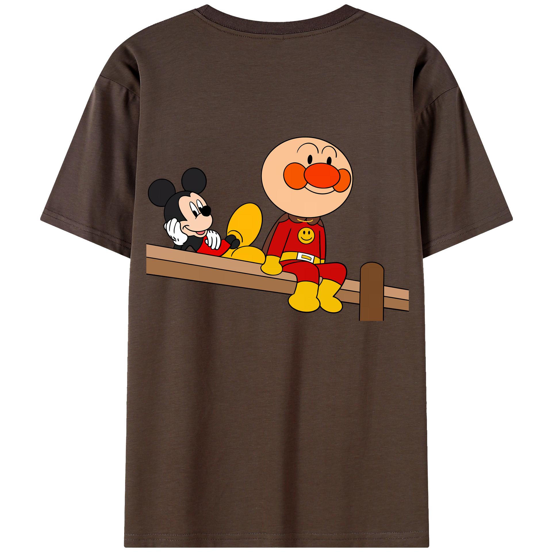 （画像用） アンパンマン Anpanman 綿100％半袖Tシャツ（背面プリント）