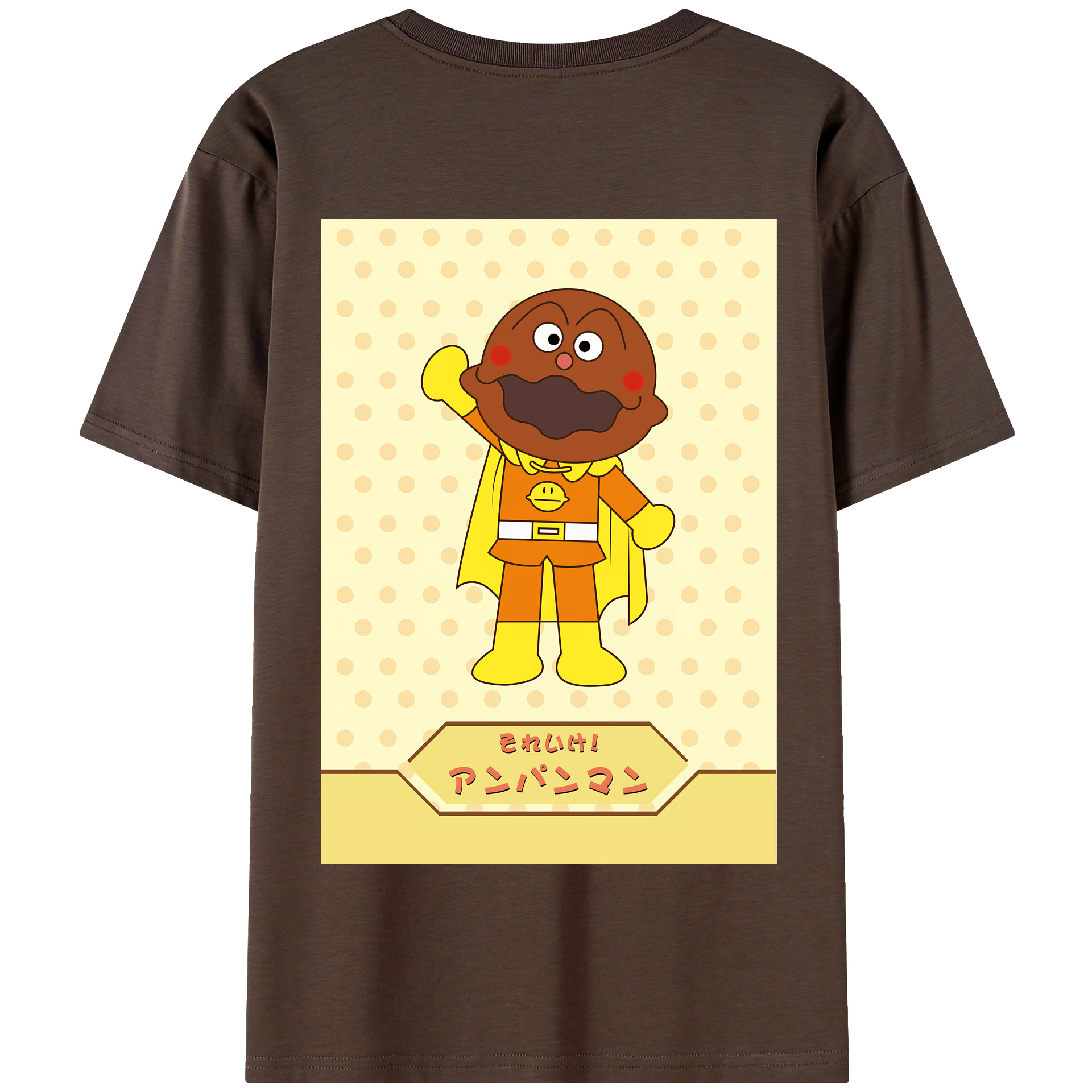 （画像用） アンパンマン Anpanman 綿100％半袖Tシャツ（背面プリント）