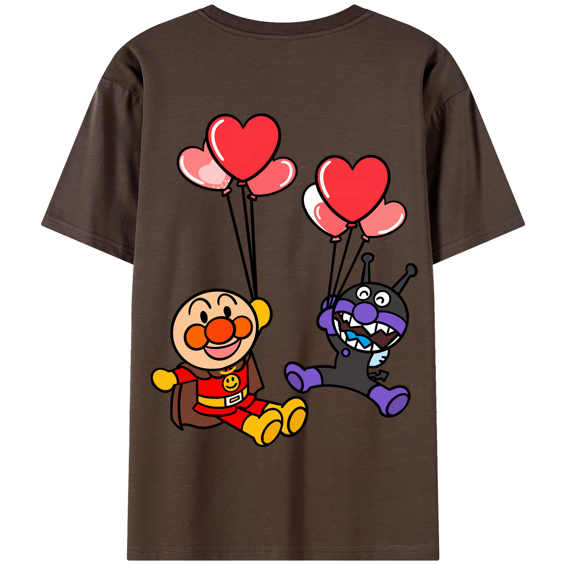（画像用） アンパンマン Anpanman 綿100％半袖Tシャツ（背面プリント）