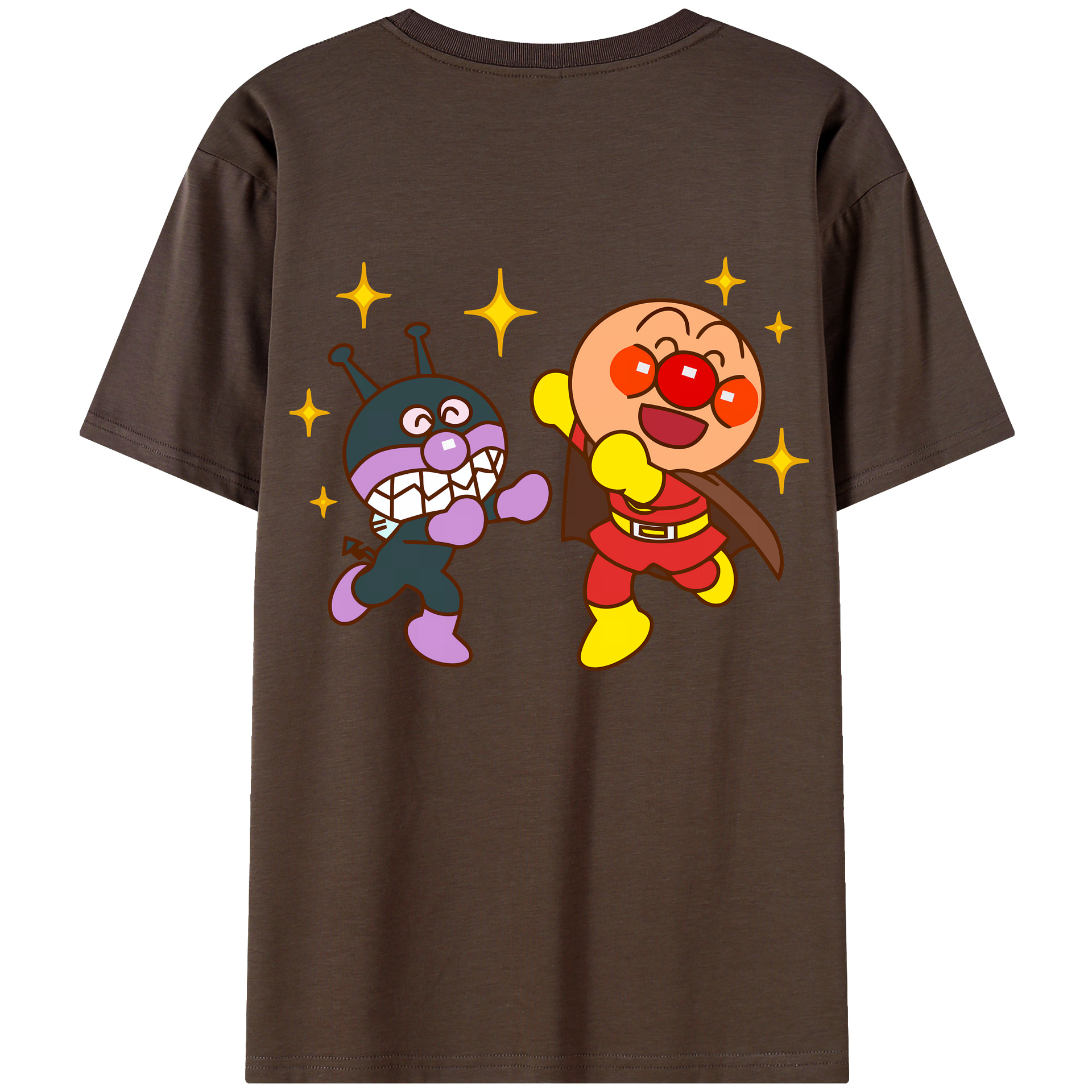 （画像用） アンパンマン Anpanman 綿100％半袖Tシャツ（背面プリント）