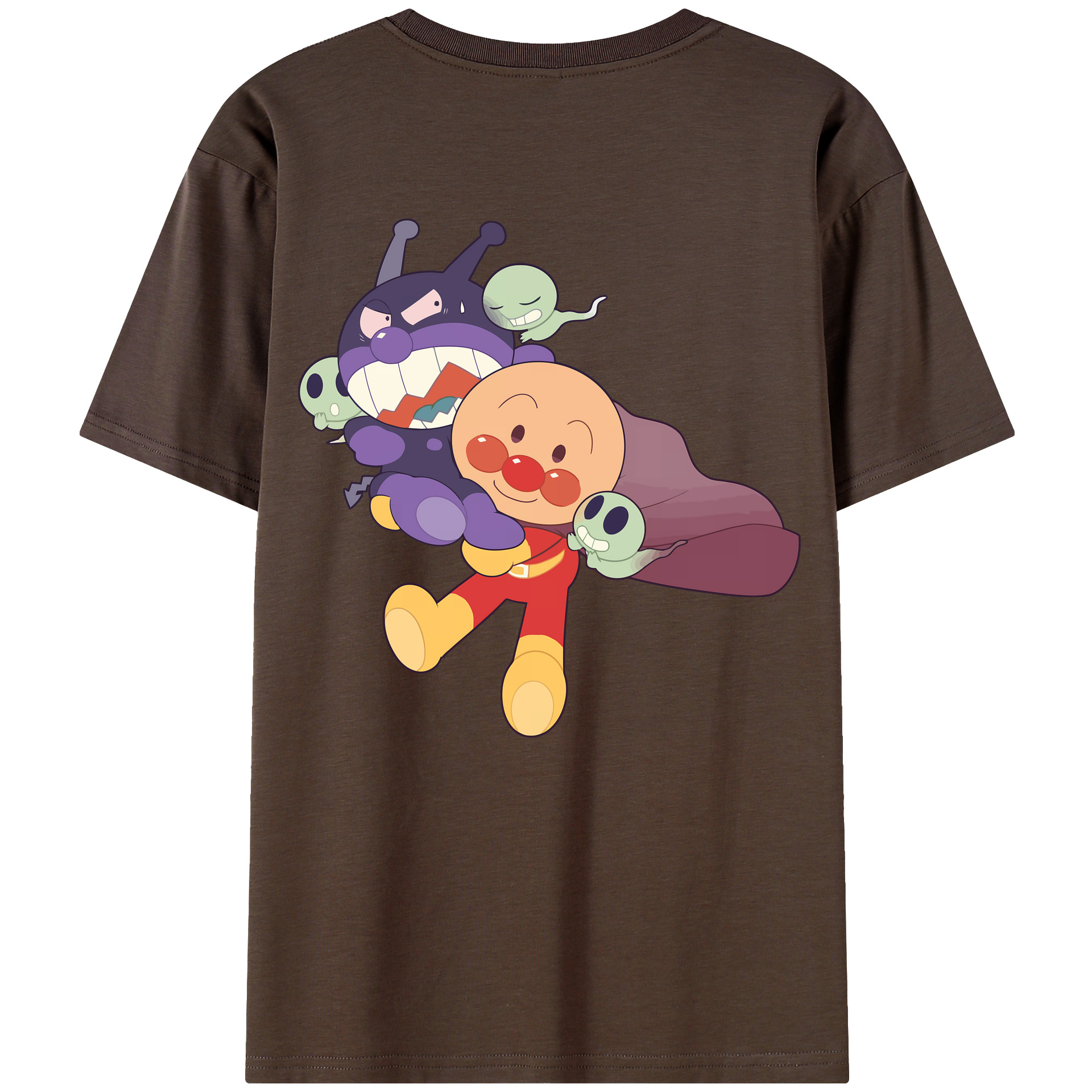 （画像用） アンパンマン Anpanman 綿100％半袖Tシャツ（背面プリント）