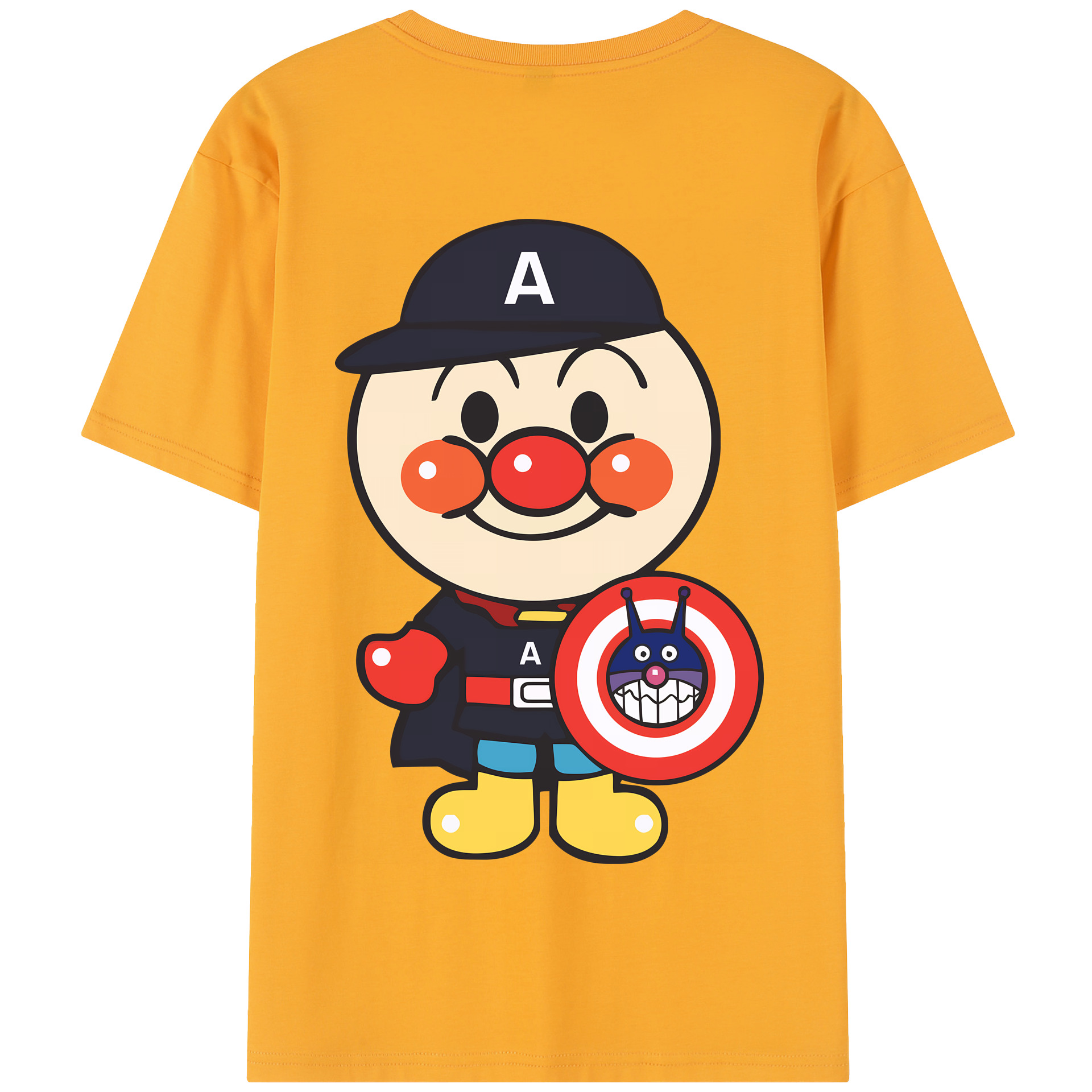 （画像用） アンパンマン Anpanman 綿100％半袖Tシャツ（背面プリント）