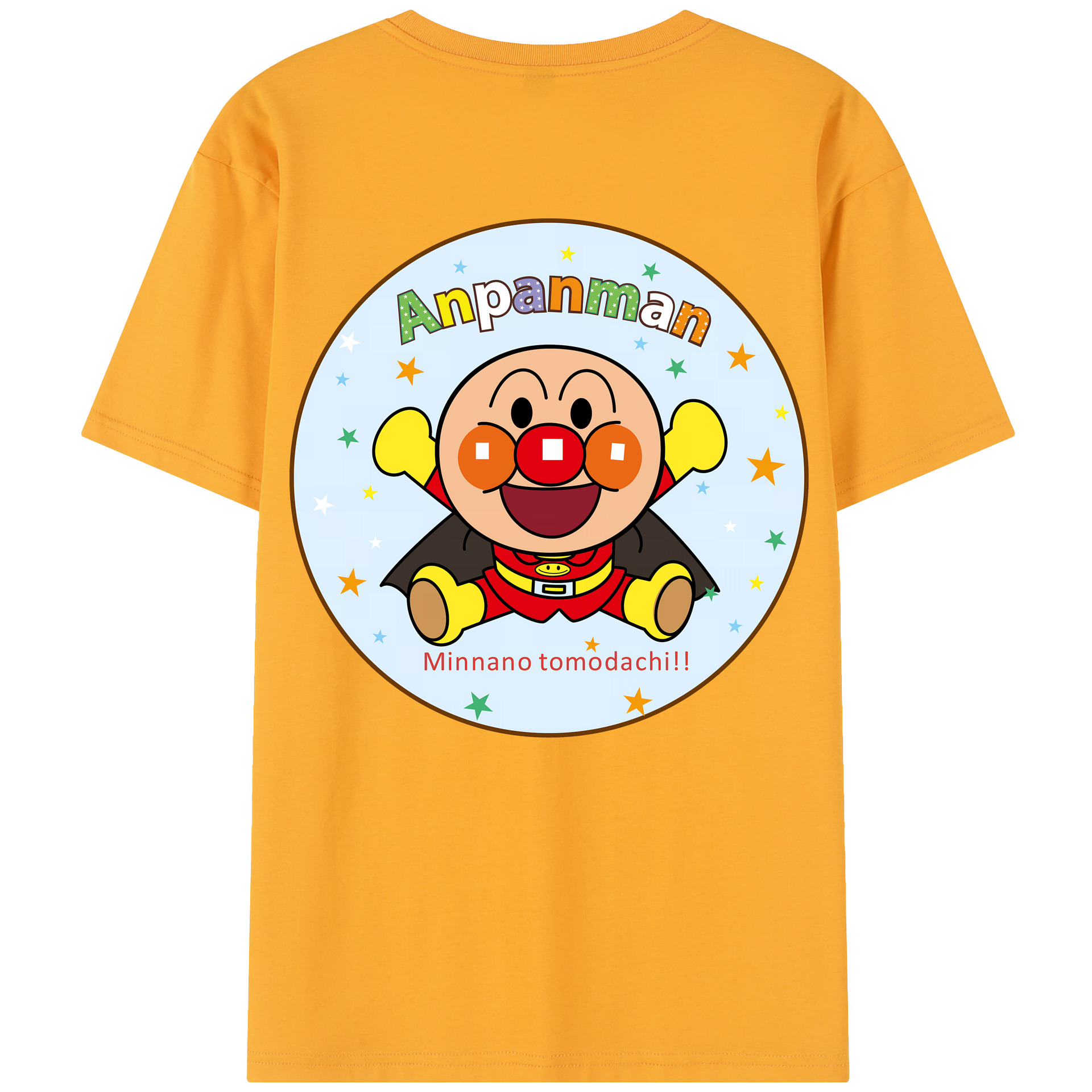 （画像用） アンパンマン Anpanman 綿100％半袖Tシャツ（背面プリント）