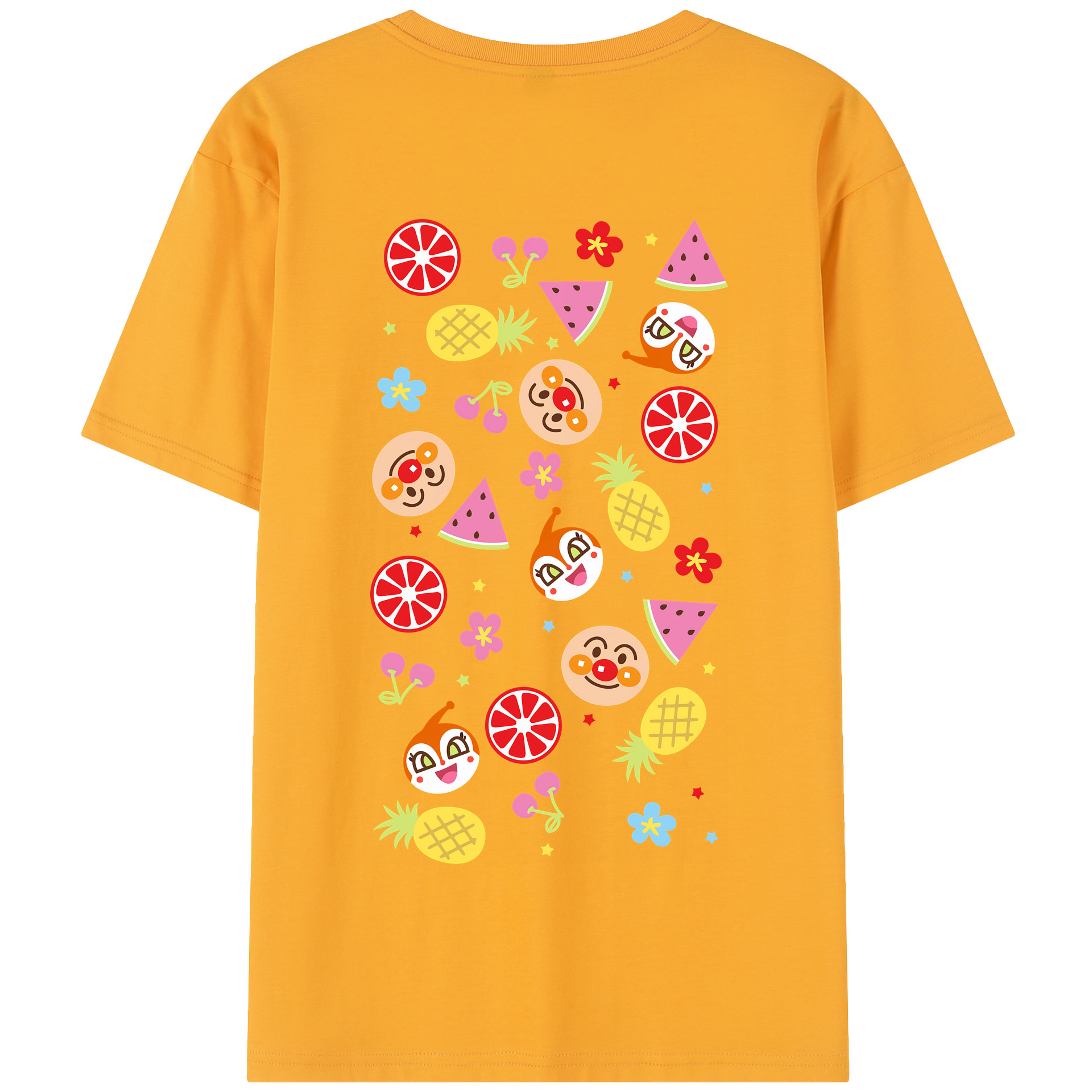 （画像用） アンパンマン Anpanman 綿100％半袖Tシャツ（背面プリント）