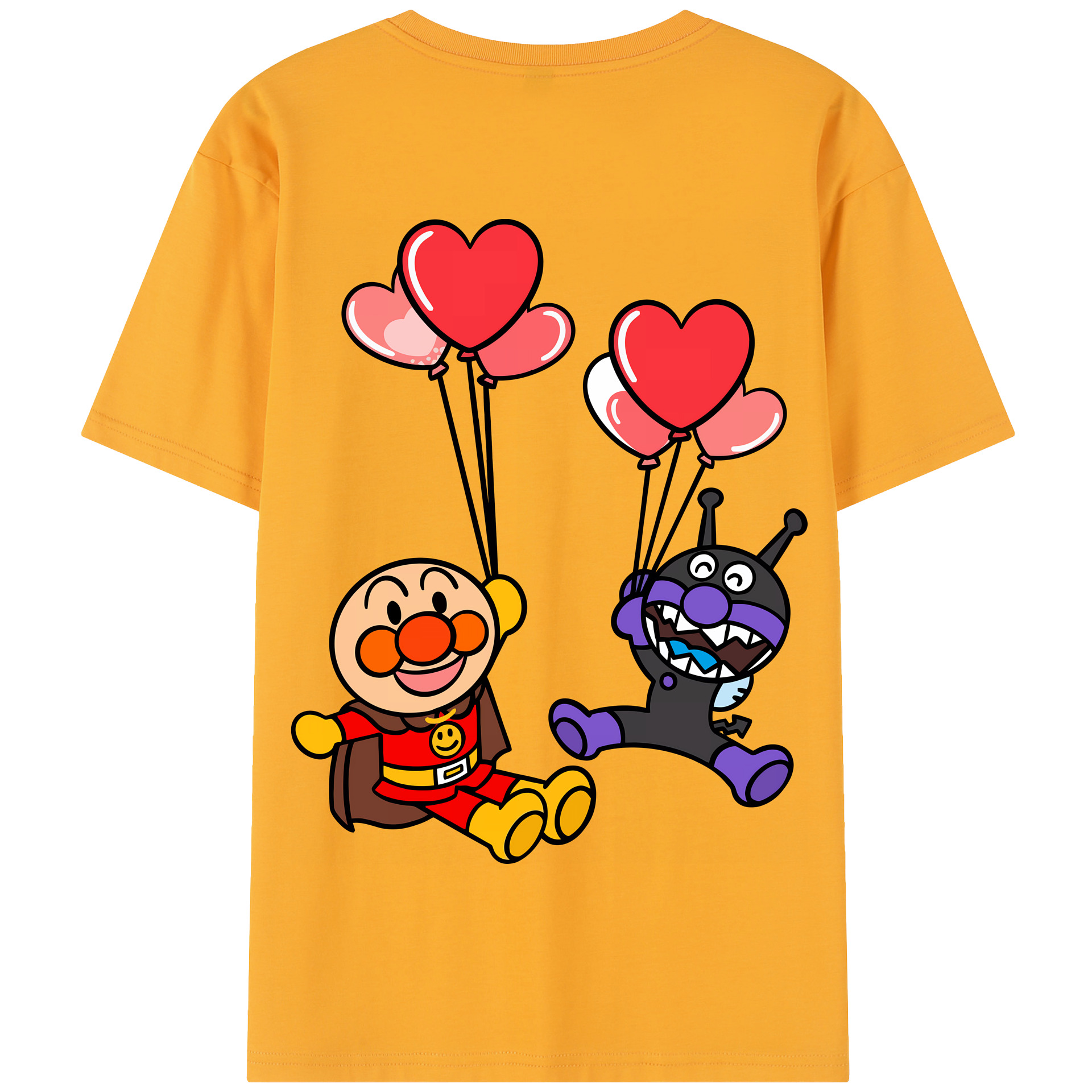 （画像用） アンパンマン Anpanman 綿100％半袖Tシャツ（背面プリント）