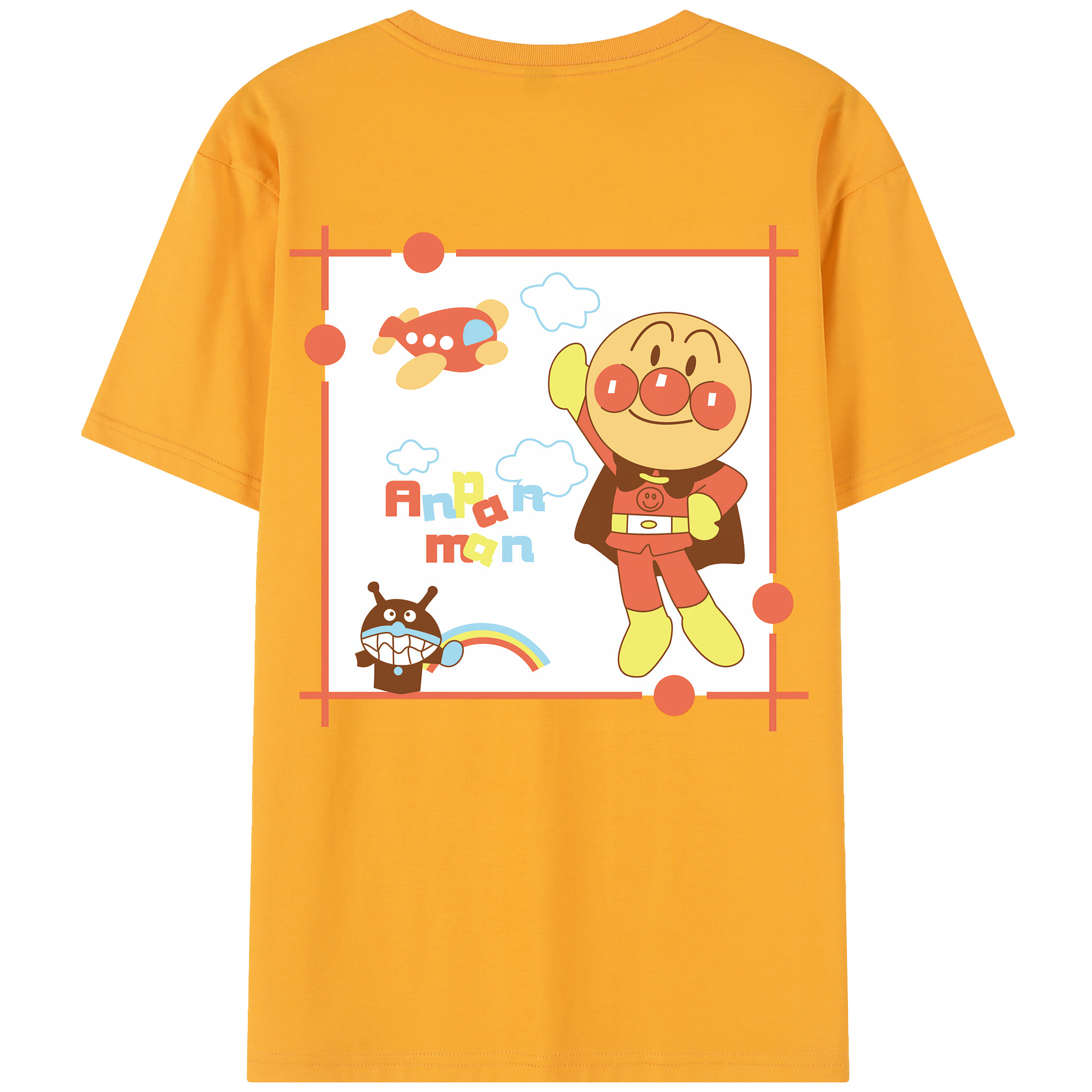 （画像用） アンパンマン Anpanman 綿100％半袖Tシャツ（背面プリント）
