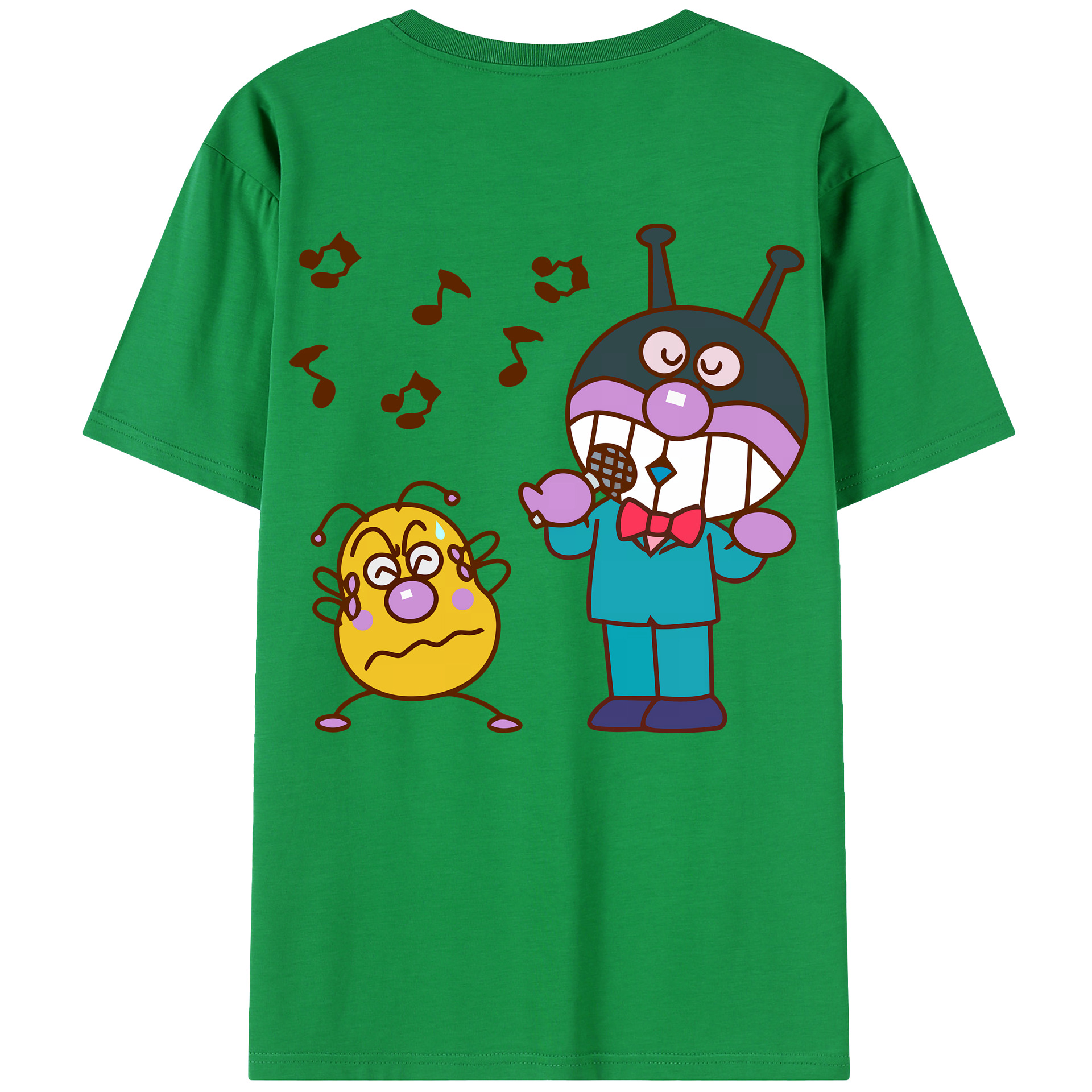 （画像用） アンパンマン Anpanman 綿100％半袖Tシャツ（背面プリント）