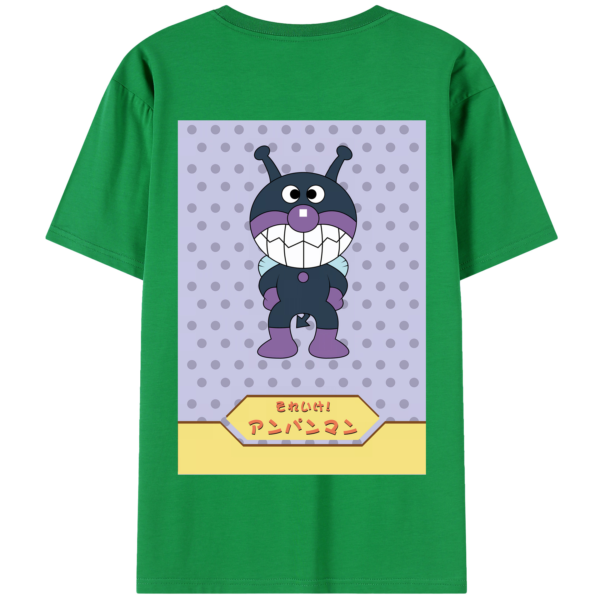 （画像用） アンパンマン Anpanman 綿100％半袖Tシャツ（背面プリント）