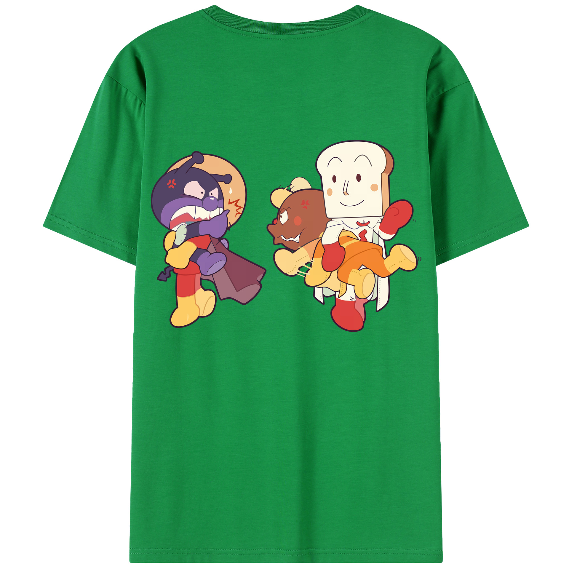 （画像用） アンパンマン Anpanman 綿100％半袖Tシャツ（背面プリント）