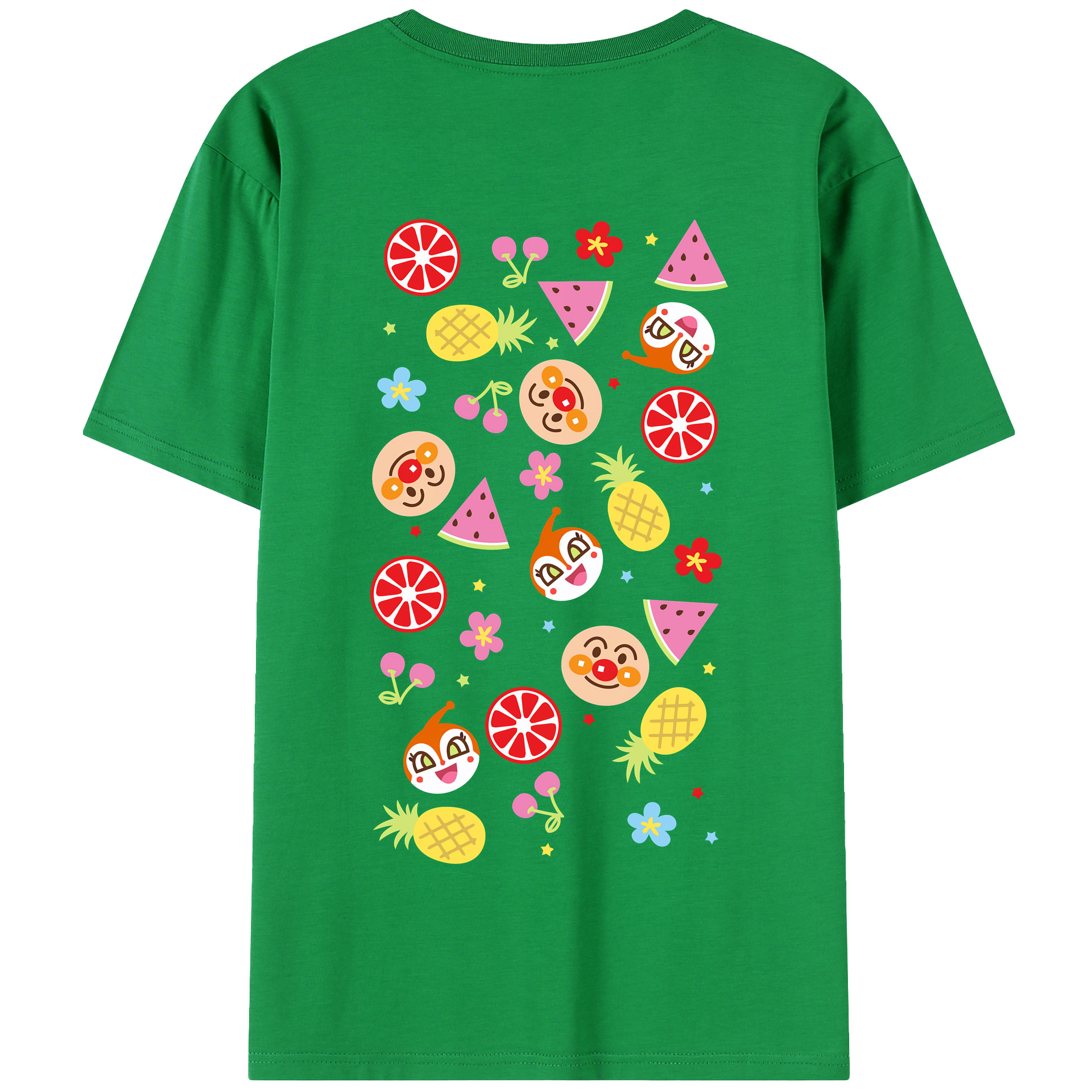 （画像用） アンパンマン Anpanman 綿100％半袖Tシャツ（背面プリント）