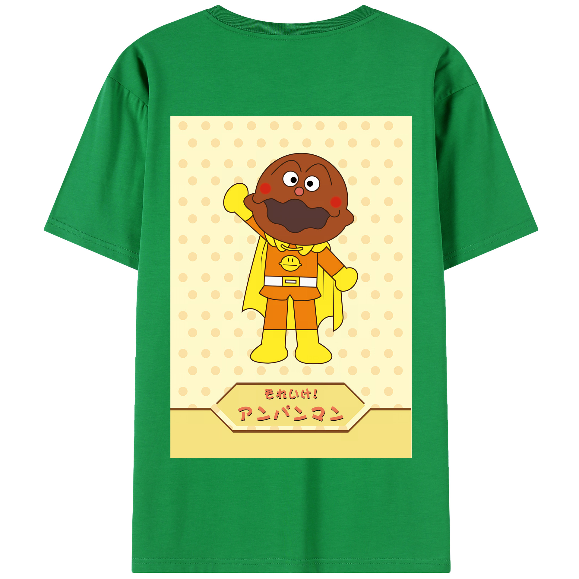 （画像用） アンパンマン Anpanman 綿100％半袖Tシャツ（背面プリント）
