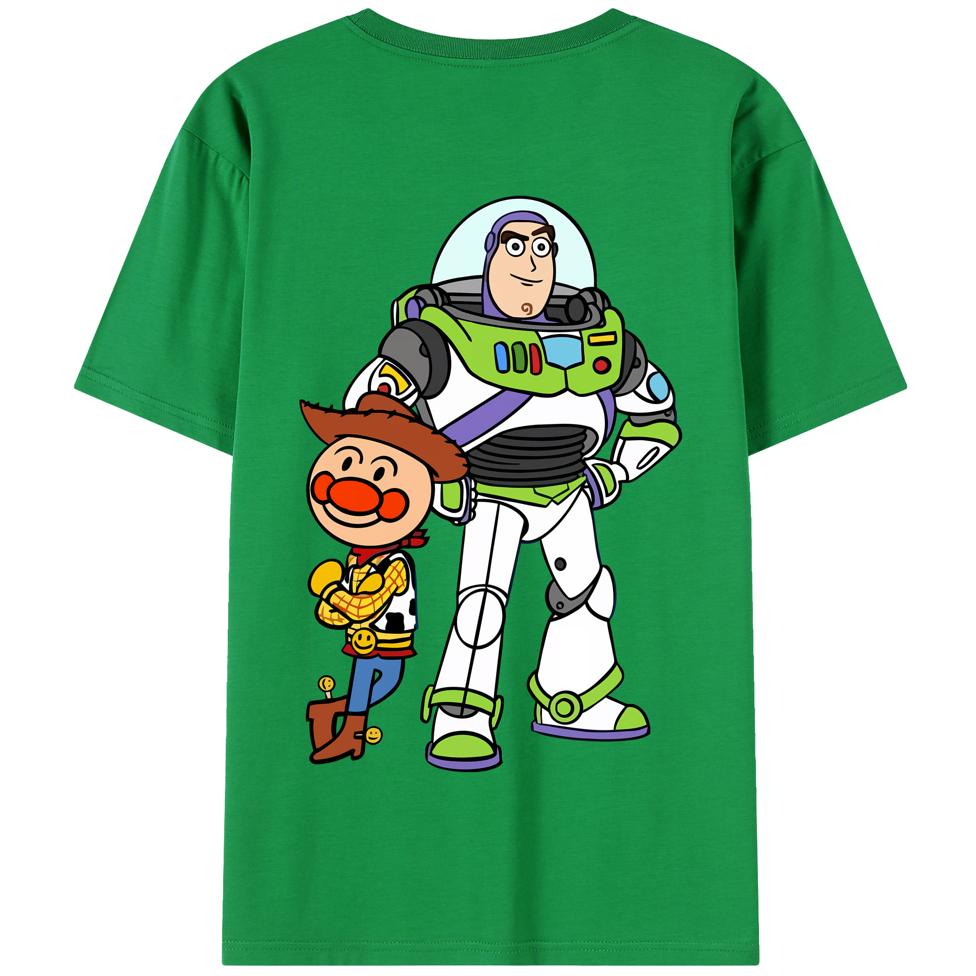 （画像用） アンパンマン Anpanman 綿100％半袖Tシャツ（背面プリント）