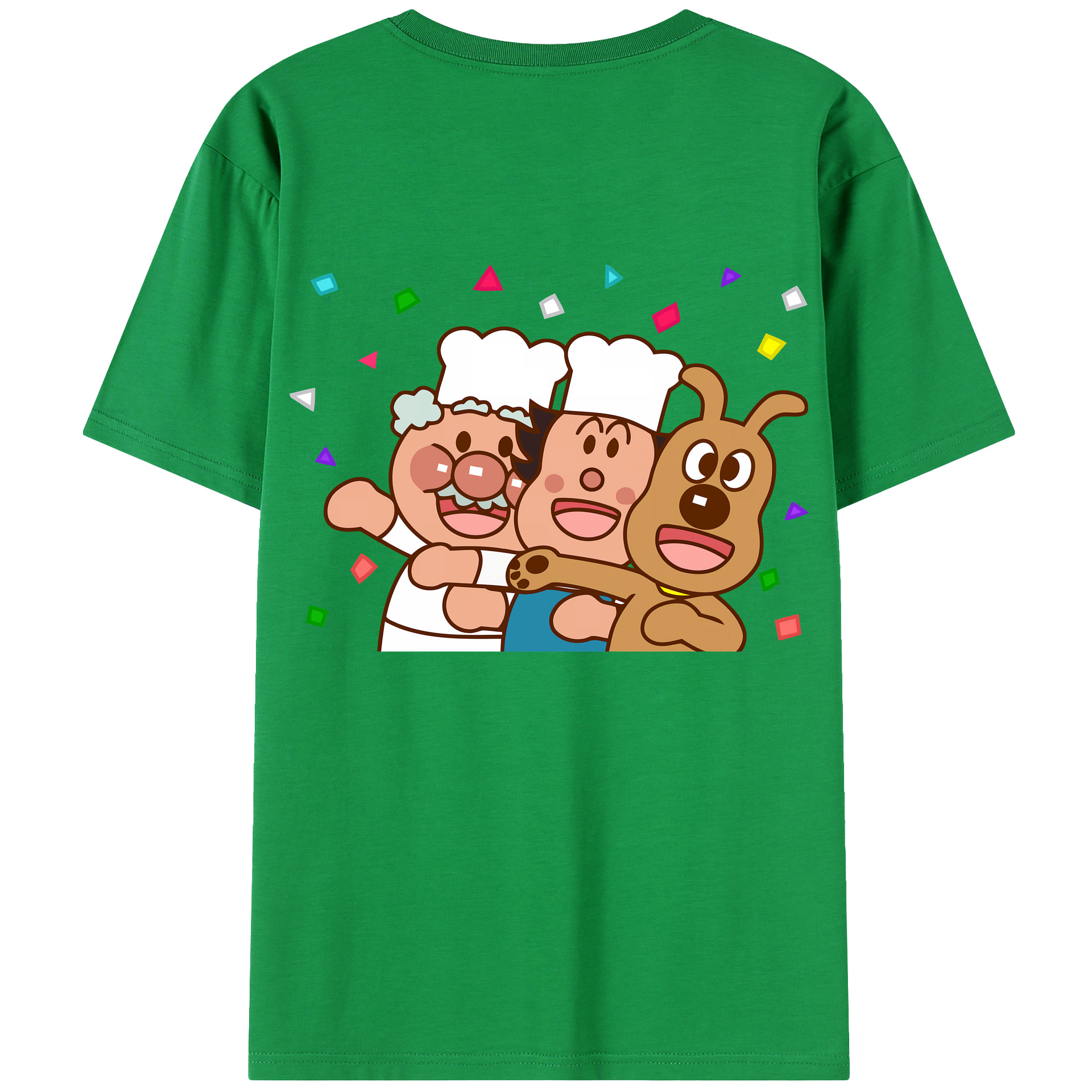 （画像用） アンパンマン Anpanman 綿100％半袖Tシャツ（背面プリント）