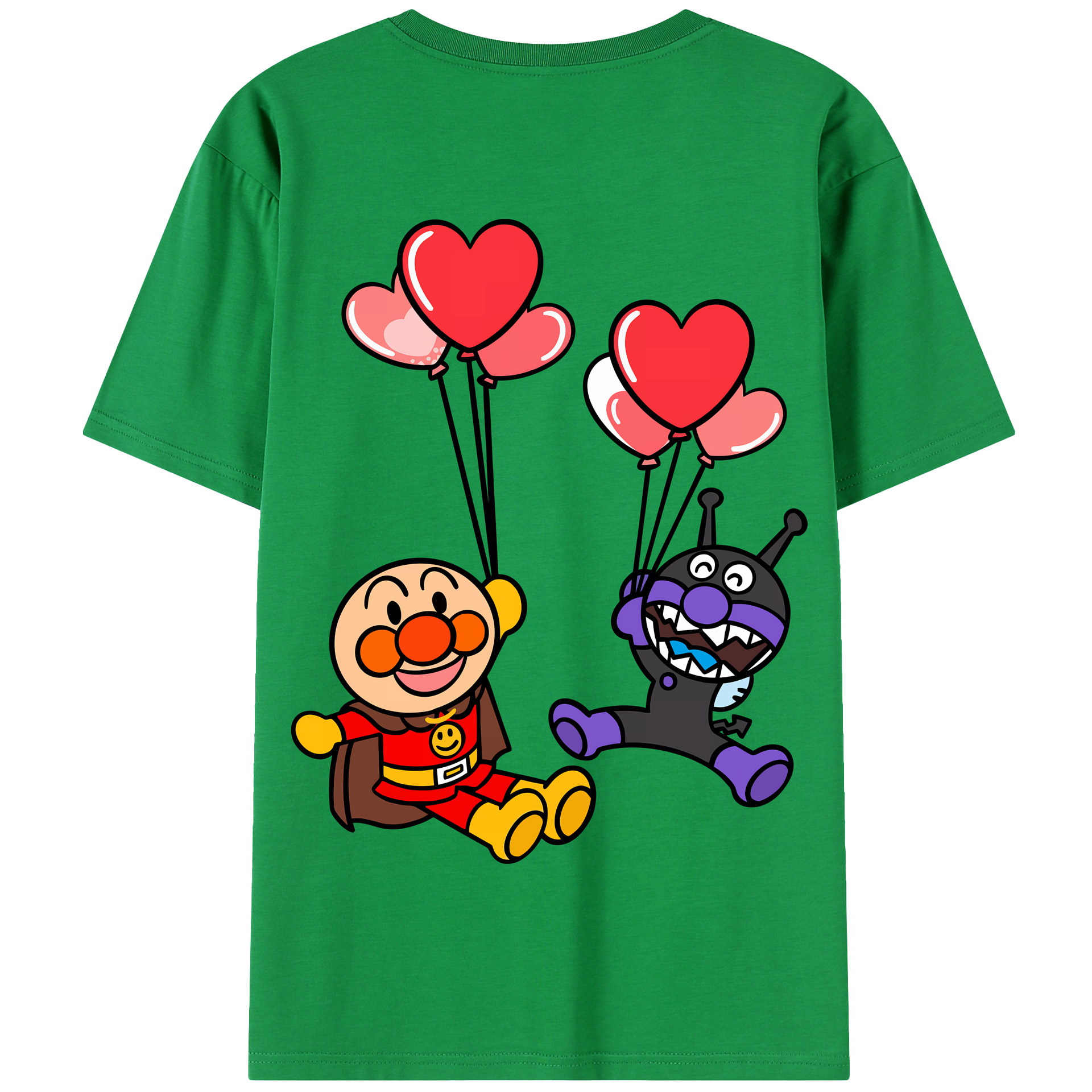 （画像用） アンパンマン Anpanman 綿100％半袖Tシャツ（背面プリント）