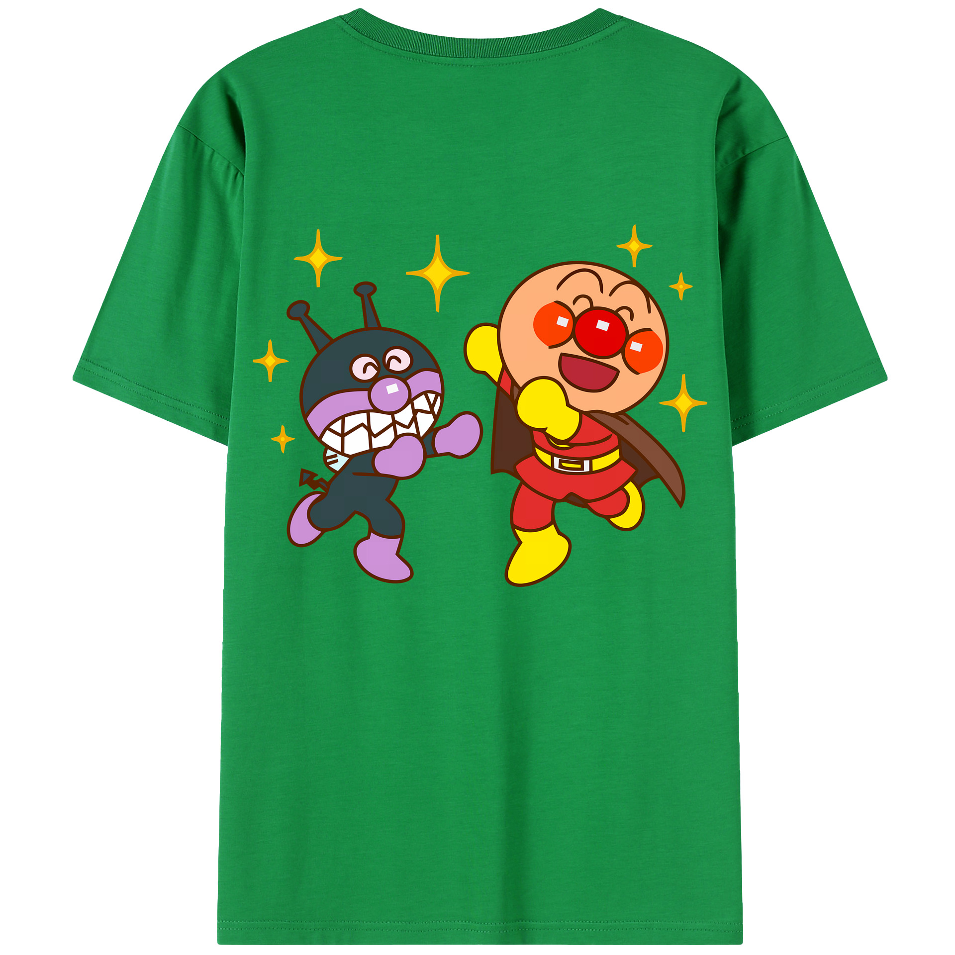 （画像用） アンパンマン Anpanman 綿100％半袖Tシャツ（背面プリント）
