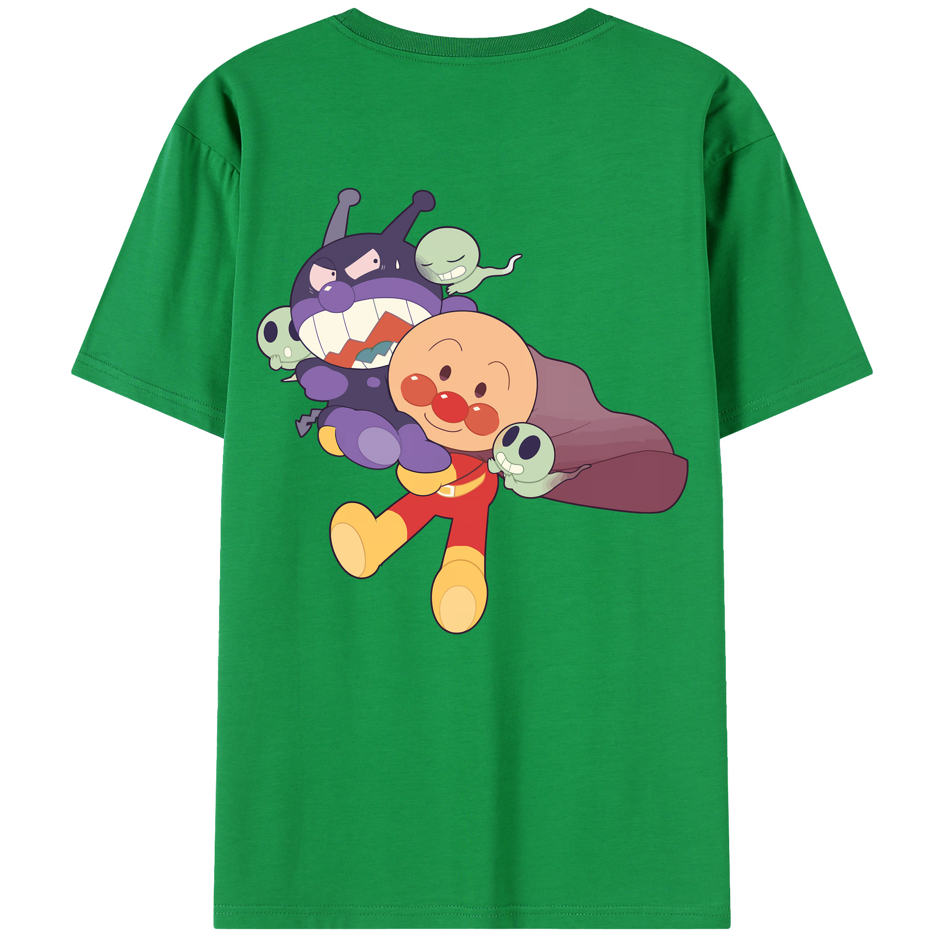 （画像用） アンパンマン Anpanman 綿100％半袖Tシャツ（背面プリント）
