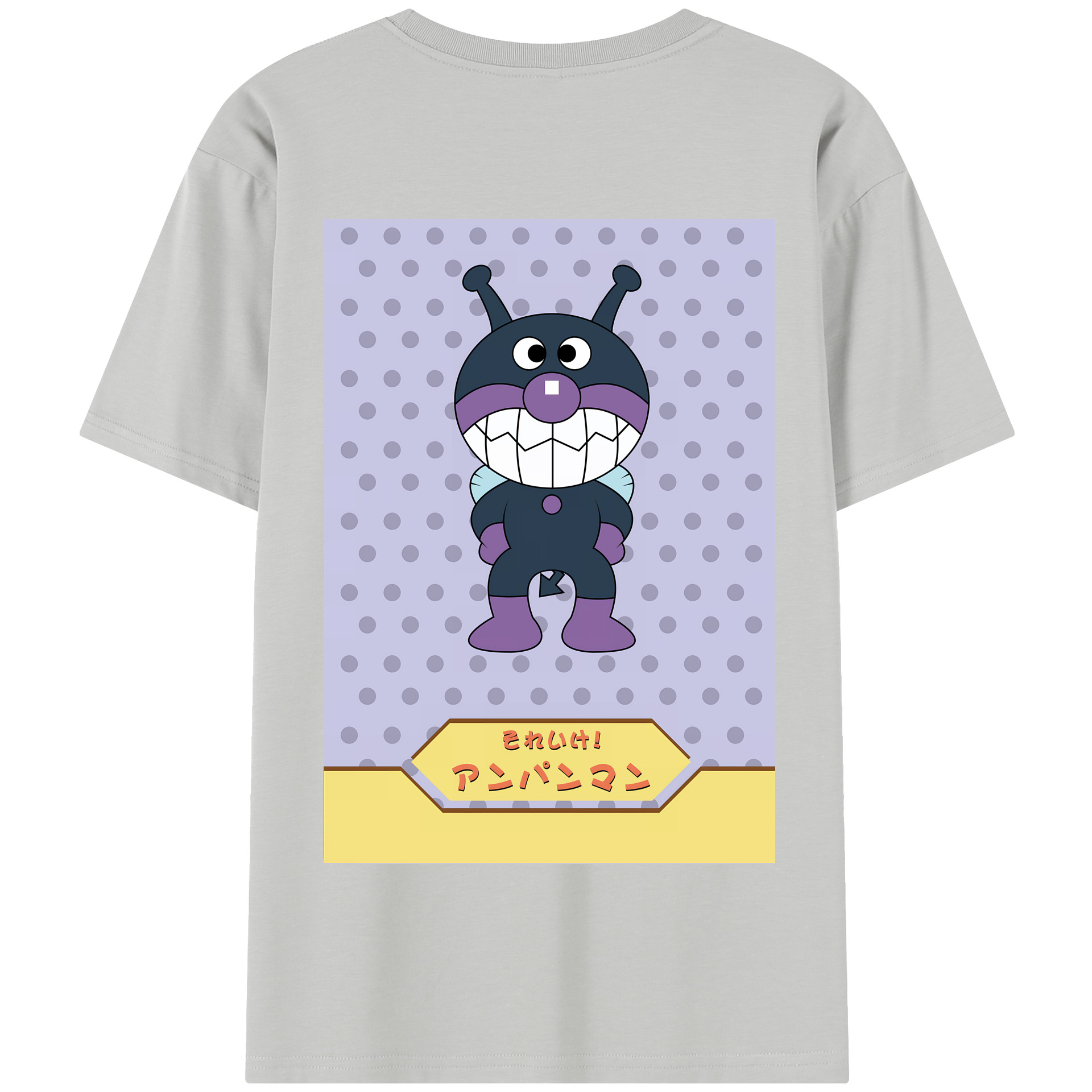 （画像用） アンパンマン Anpanman 綿100％半袖Tシャツ（背面プリント）