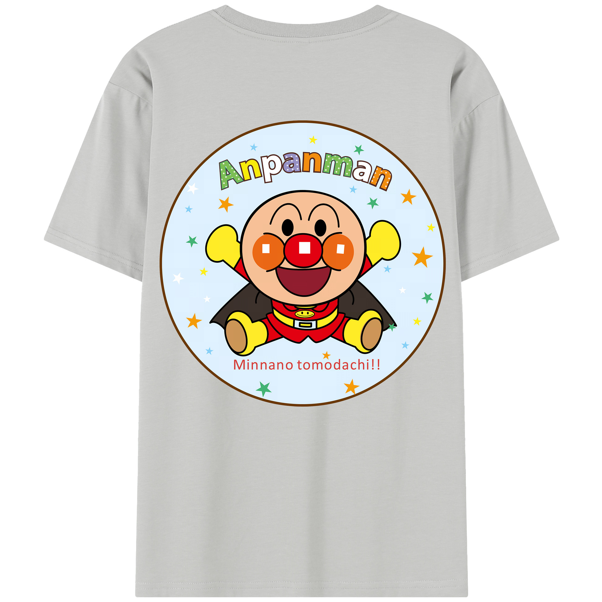 （画像用） アンパンマン Anpanman 綿100％半袖Tシャツ（背面プリント）