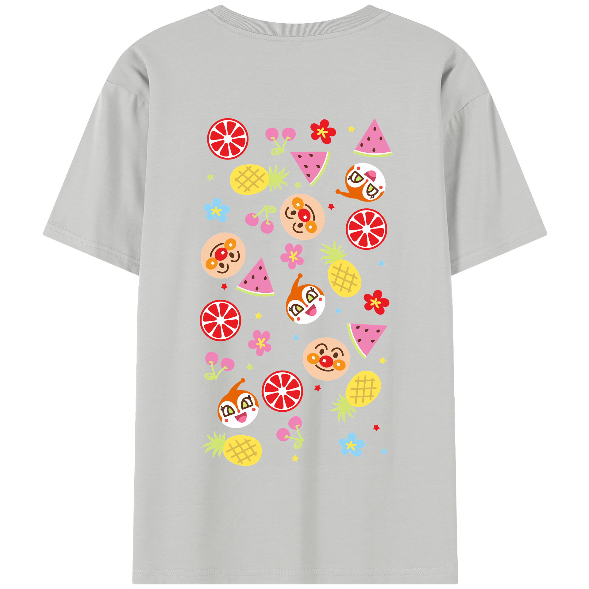 （画像用） アンパンマン Anpanman 綿100％半袖Tシャツ（背面プリント）