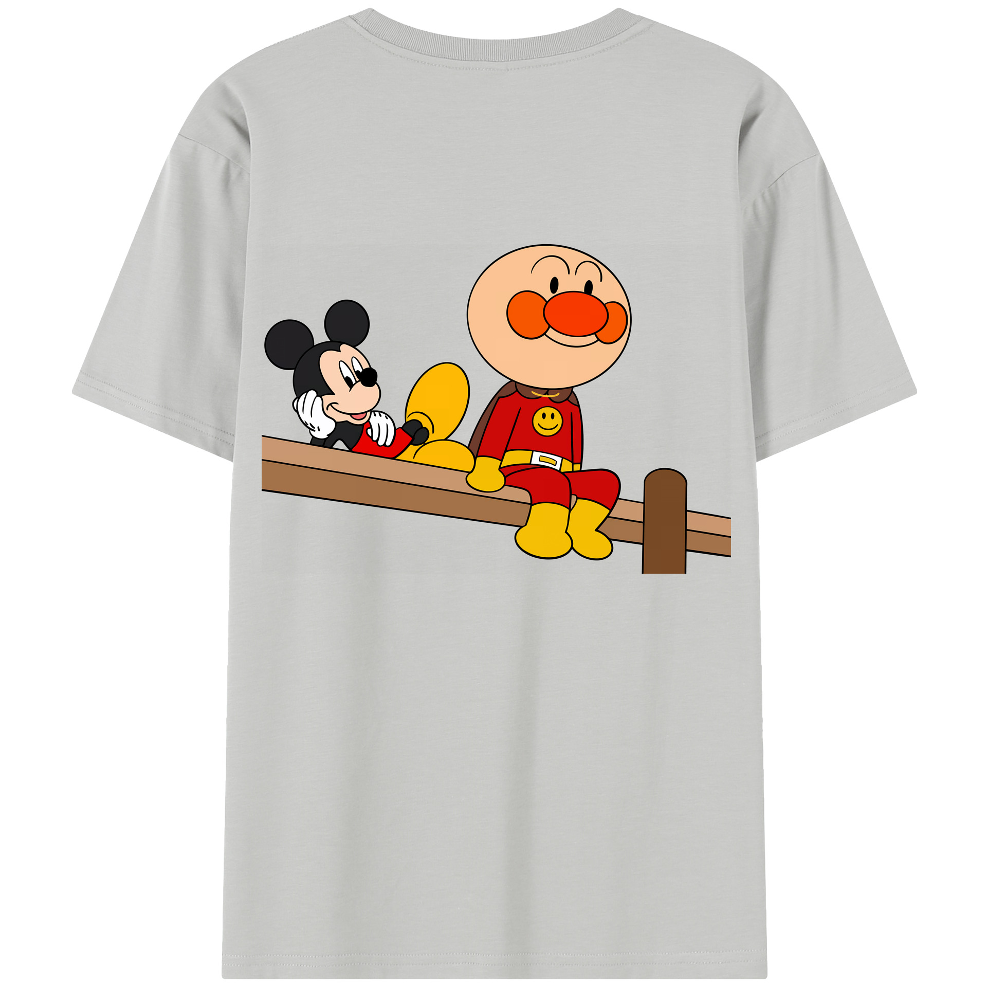 （画像用） アンパンマン Anpanman 綿100％半袖Tシャツ（背面プリント）