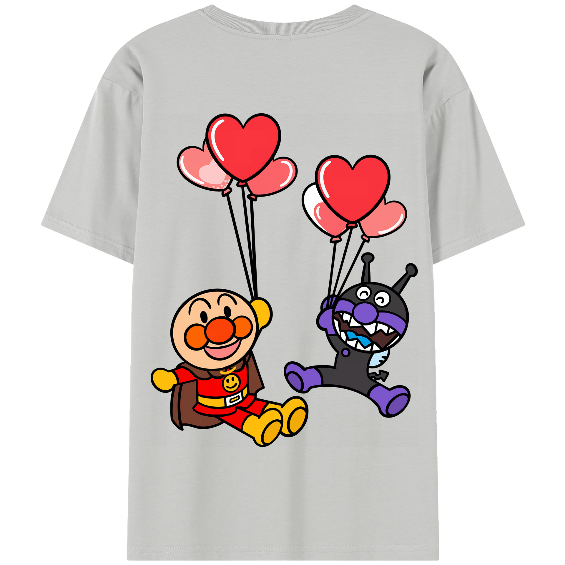 （画像用） アンパンマン Anpanman 綿100％半袖Tシャツ（背面プリント）