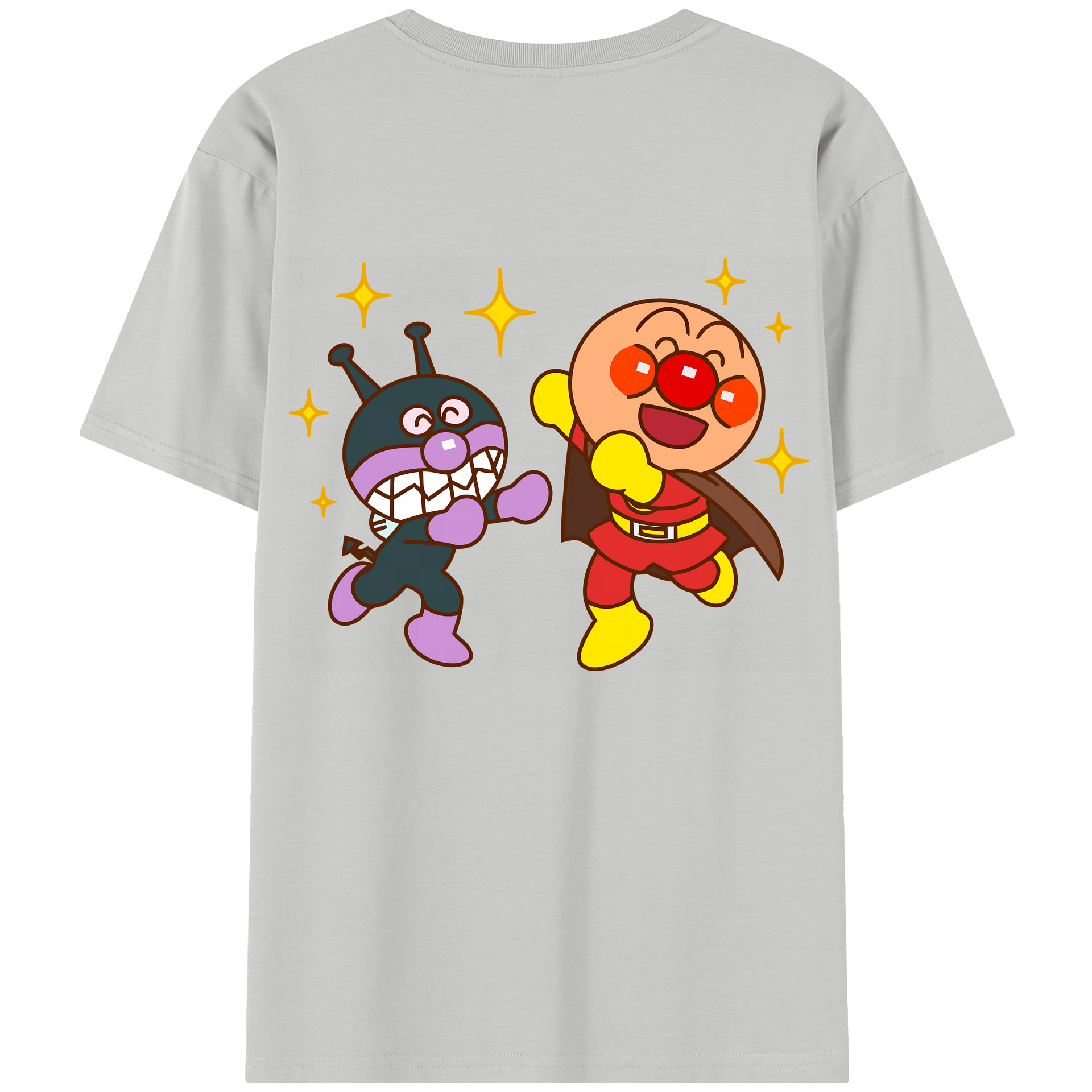 （画像用） アンパンマン Anpanman 綿100％半袖Tシャツ（背面プリント）