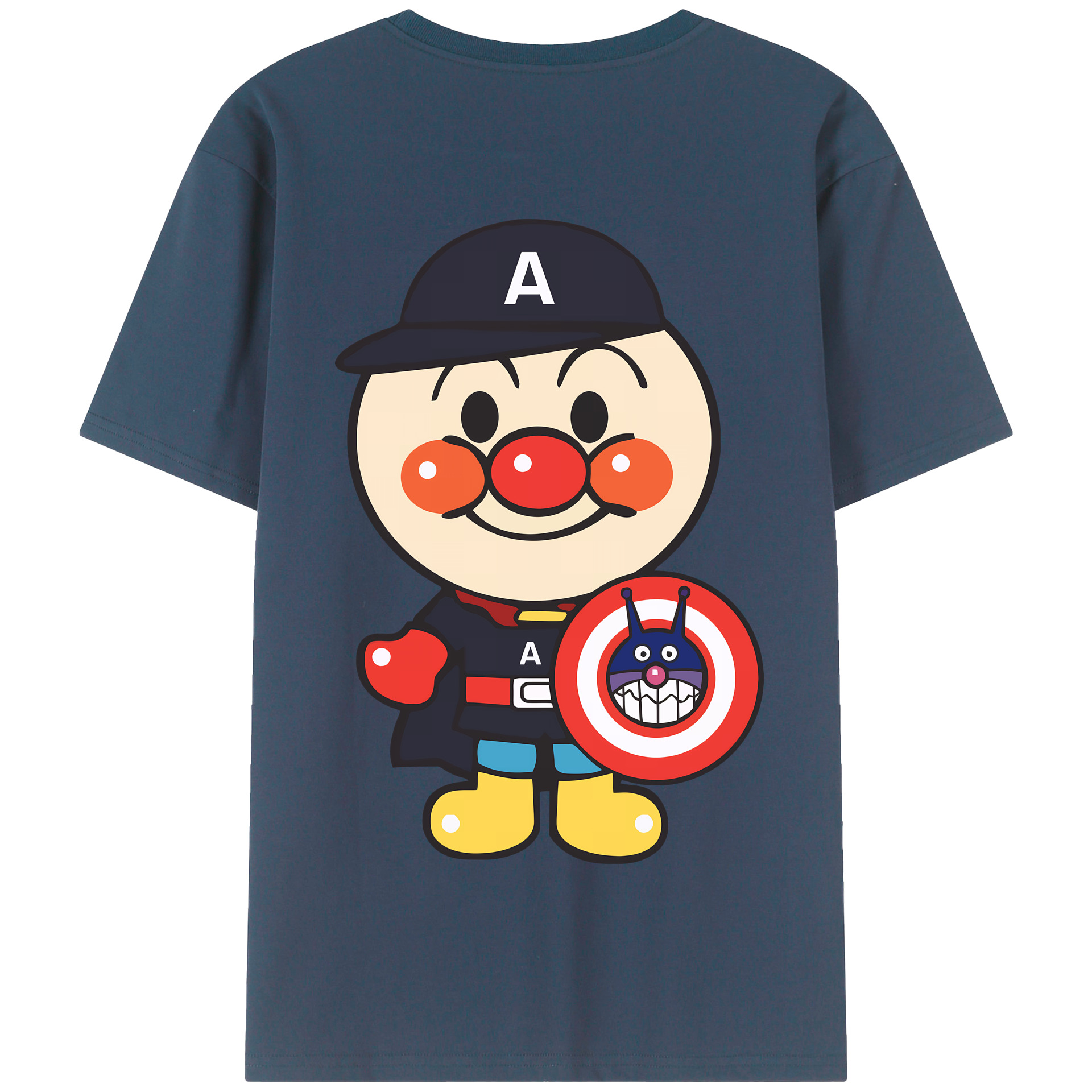 （画像用） アンパンマン Anpanman 綿100％半袖Tシャツ（背面プリント）