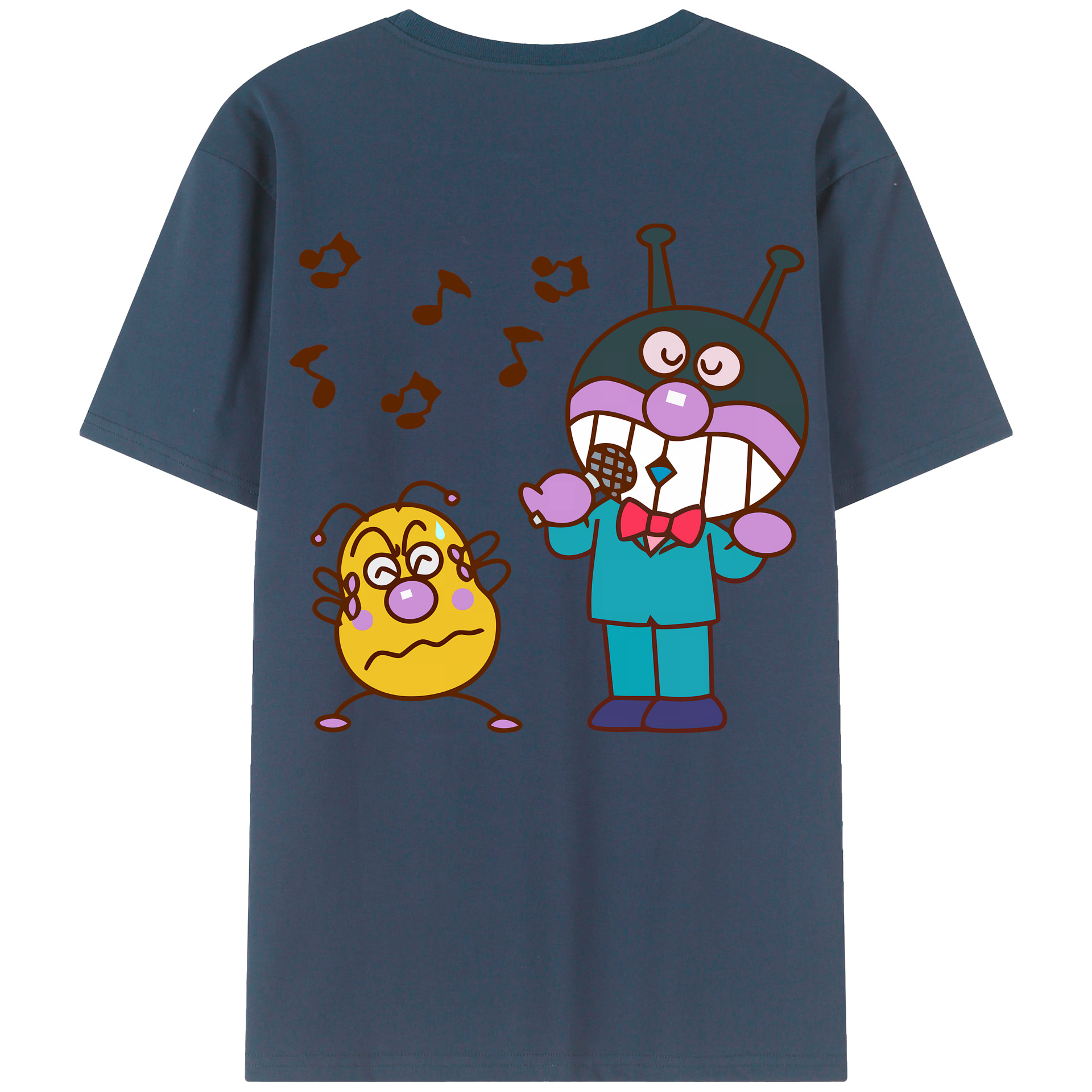 （画像用） アンパンマン Anpanman 綿100％半袖Tシャツ（背面プリント）