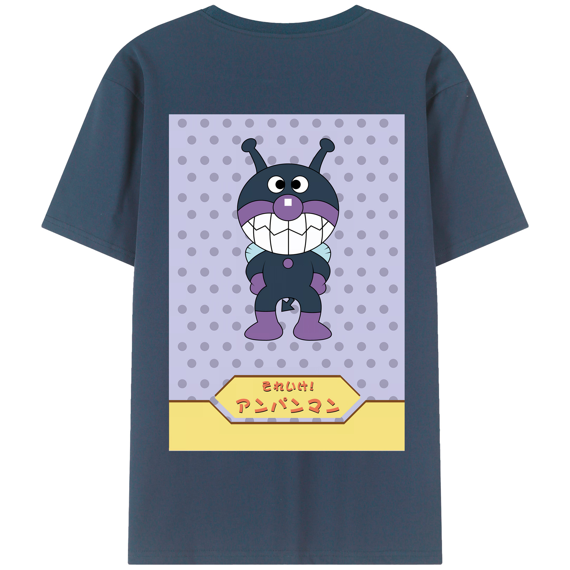 （画像用） アンパンマン Anpanman 綿100％半袖Tシャツ（背面プリント）