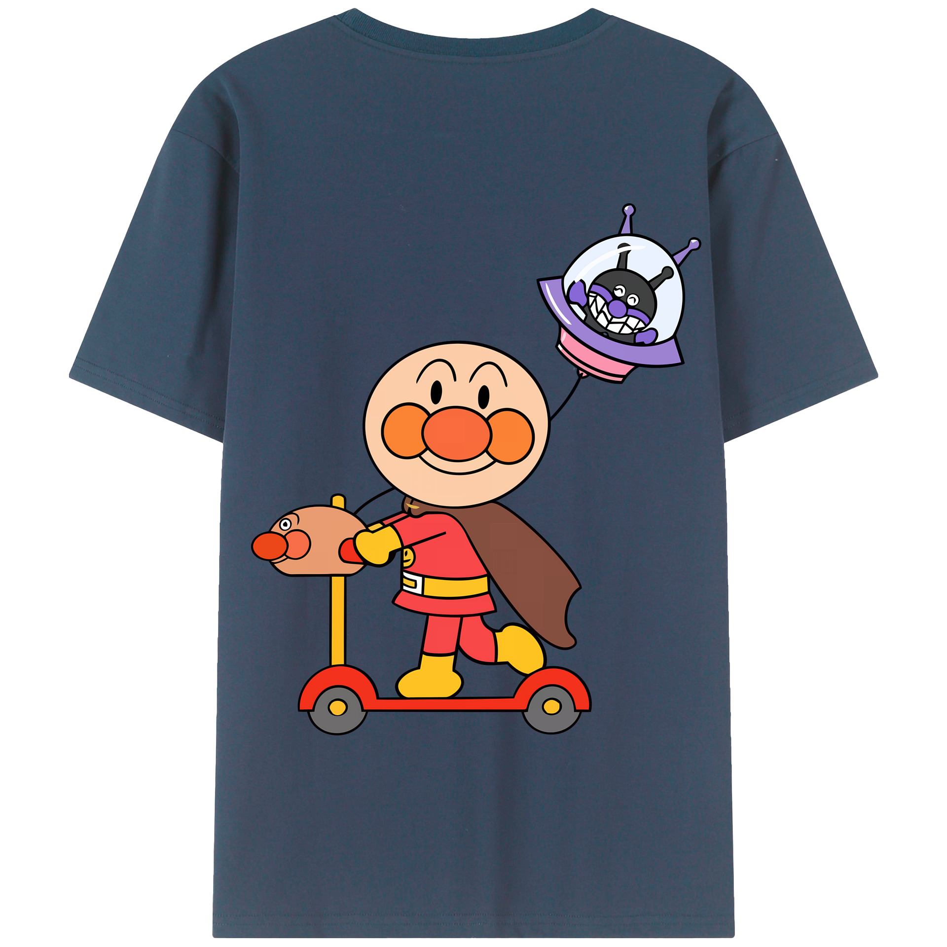 （画像用） アンパンマン Anpanman 綿100％半袖Tシャツ（背面プリント）