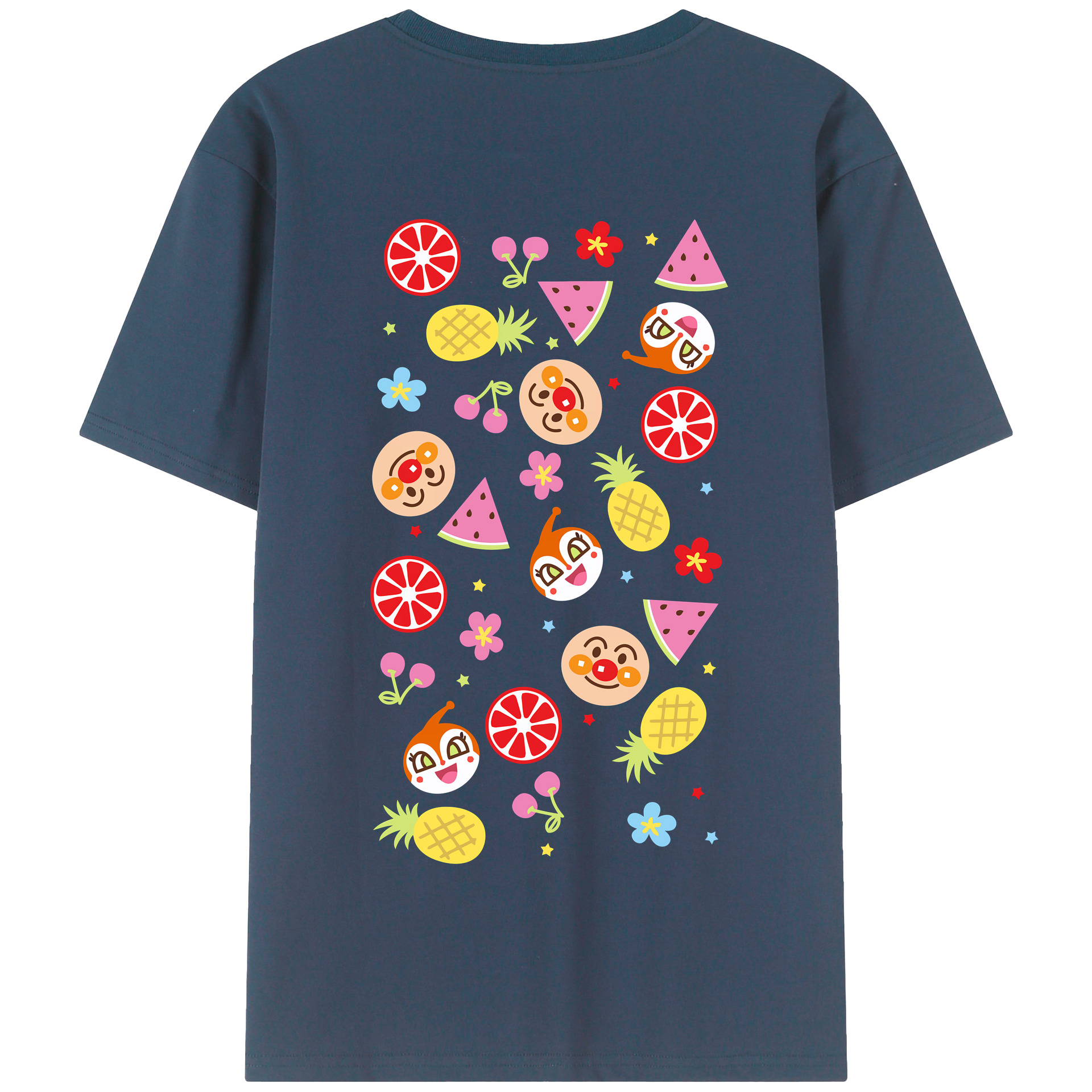 （画像用） アンパンマン Anpanman 綿100％半袖Tシャツ（背面プリント）