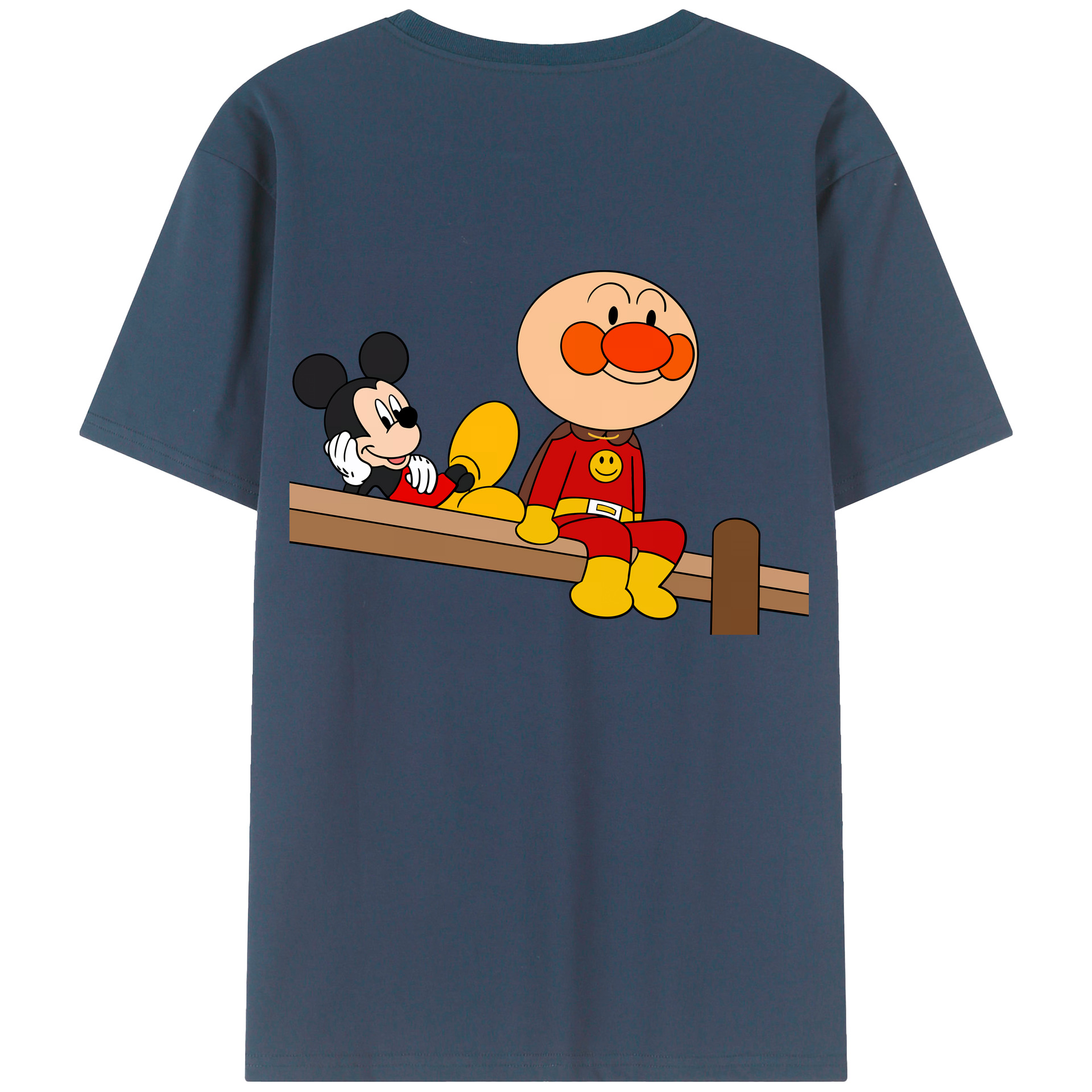 （画像用） アンパンマン Anpanman 綿100％半袖Tシャツ（背面プリント）