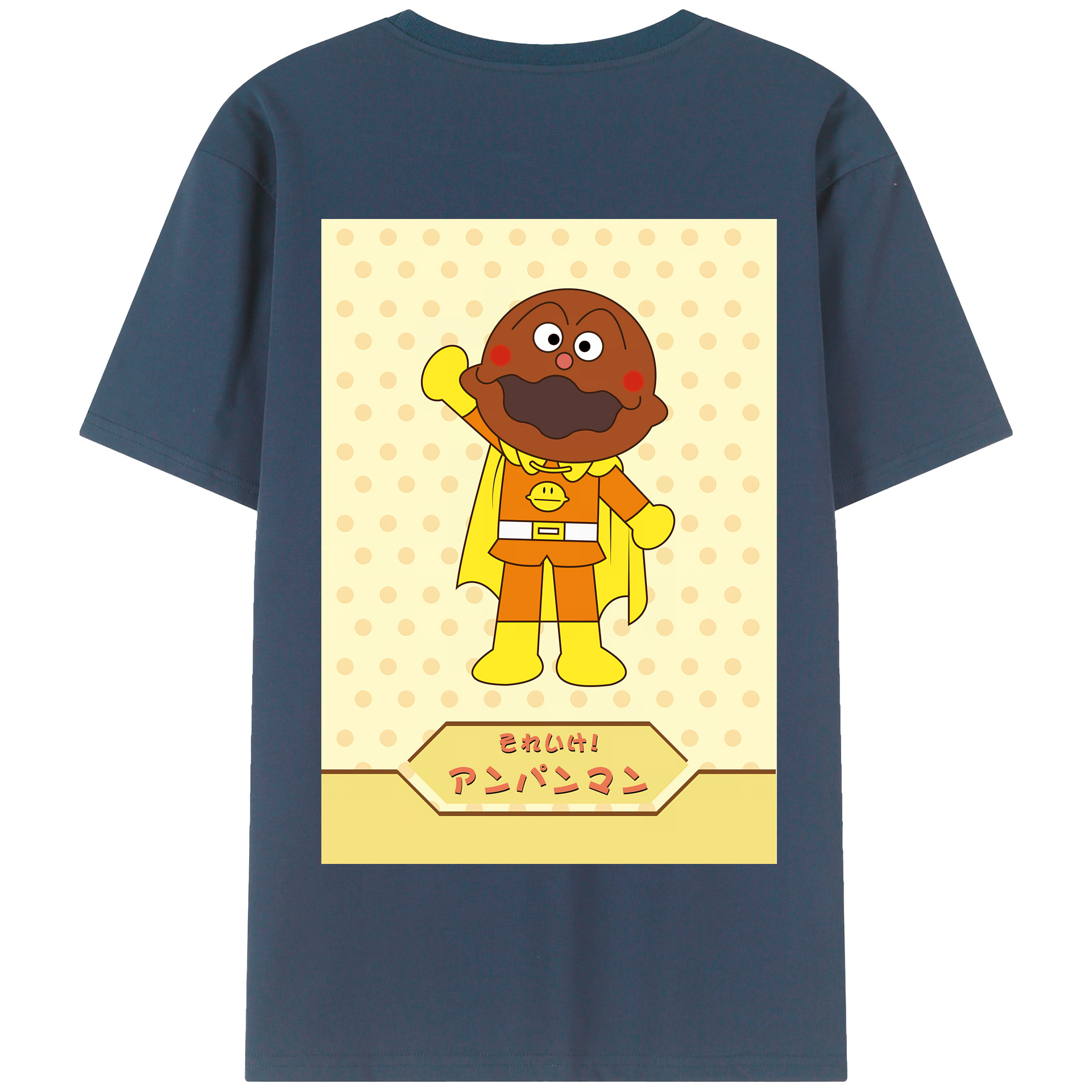 （画像用） アンパンマン Anpanman 綿100％半袖Tシャツ（背面プリント）