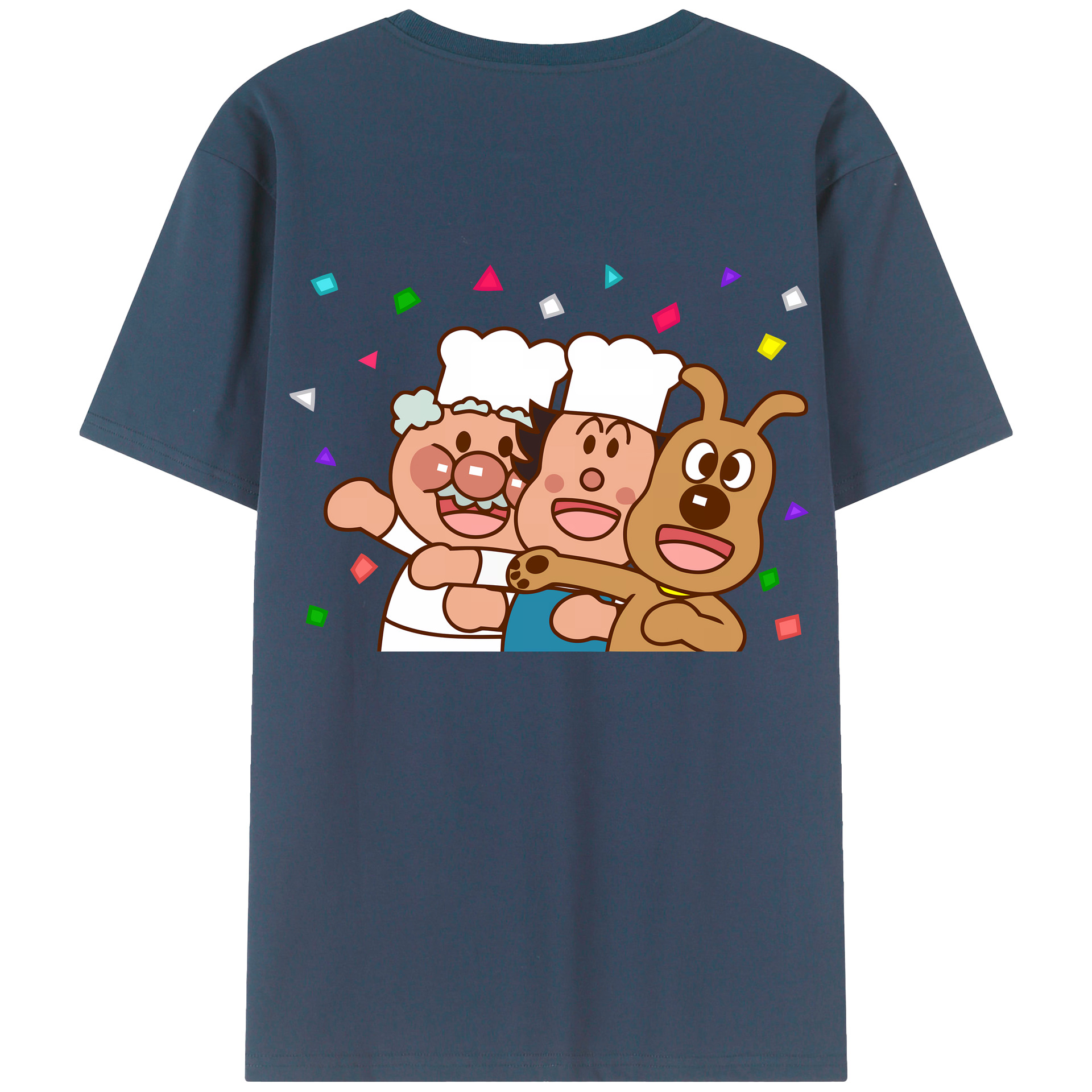 （画像用） アンパンマン Anpanman 綿100％半袖Tシャツ（背面プリント）