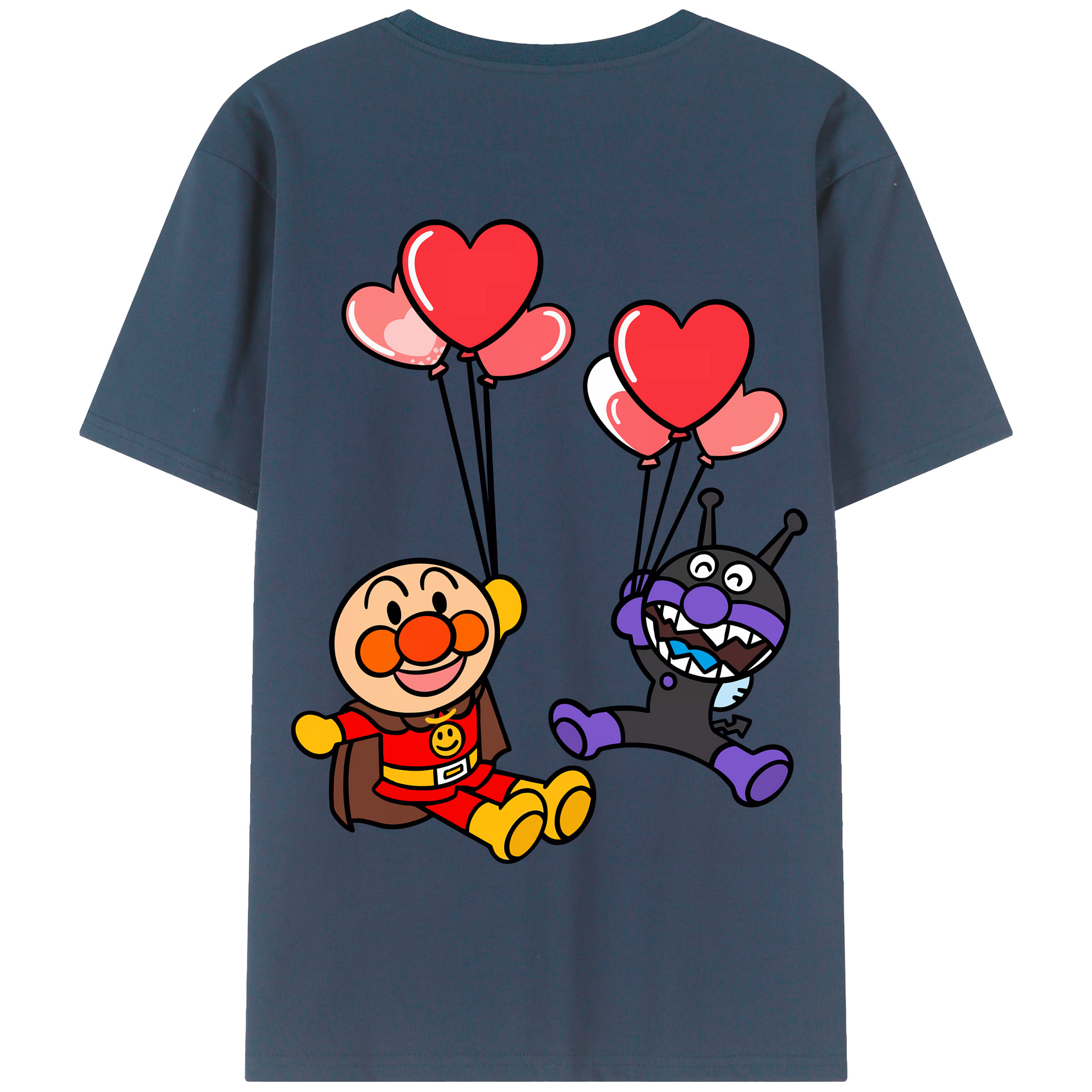 （画像用） アンパンマン Anpanman 綿100％半袖Tシャツ（背面プリント）
