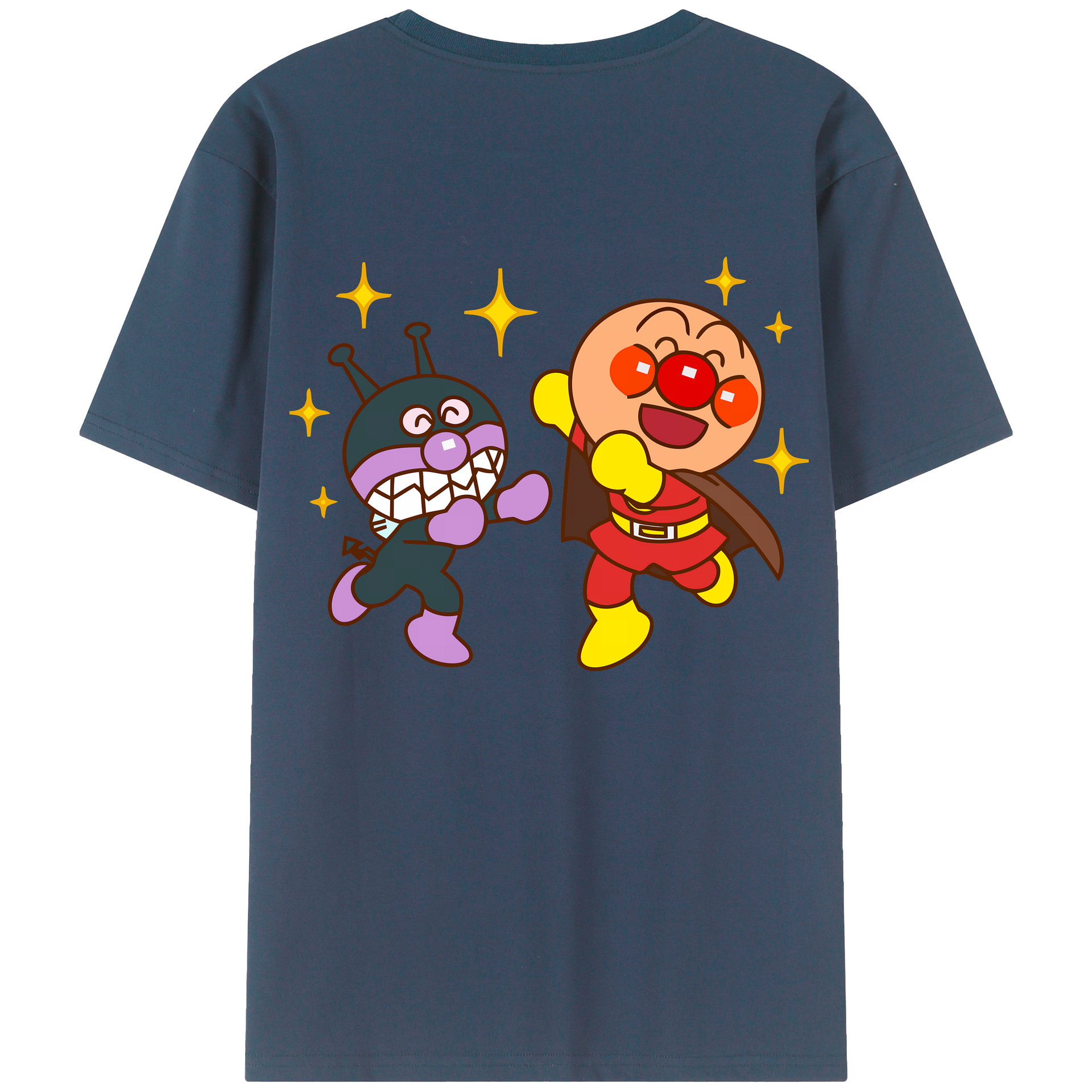 （画像用） アンパンマン Anpanman 綿100％半袖Tシャツ（背面プリント）