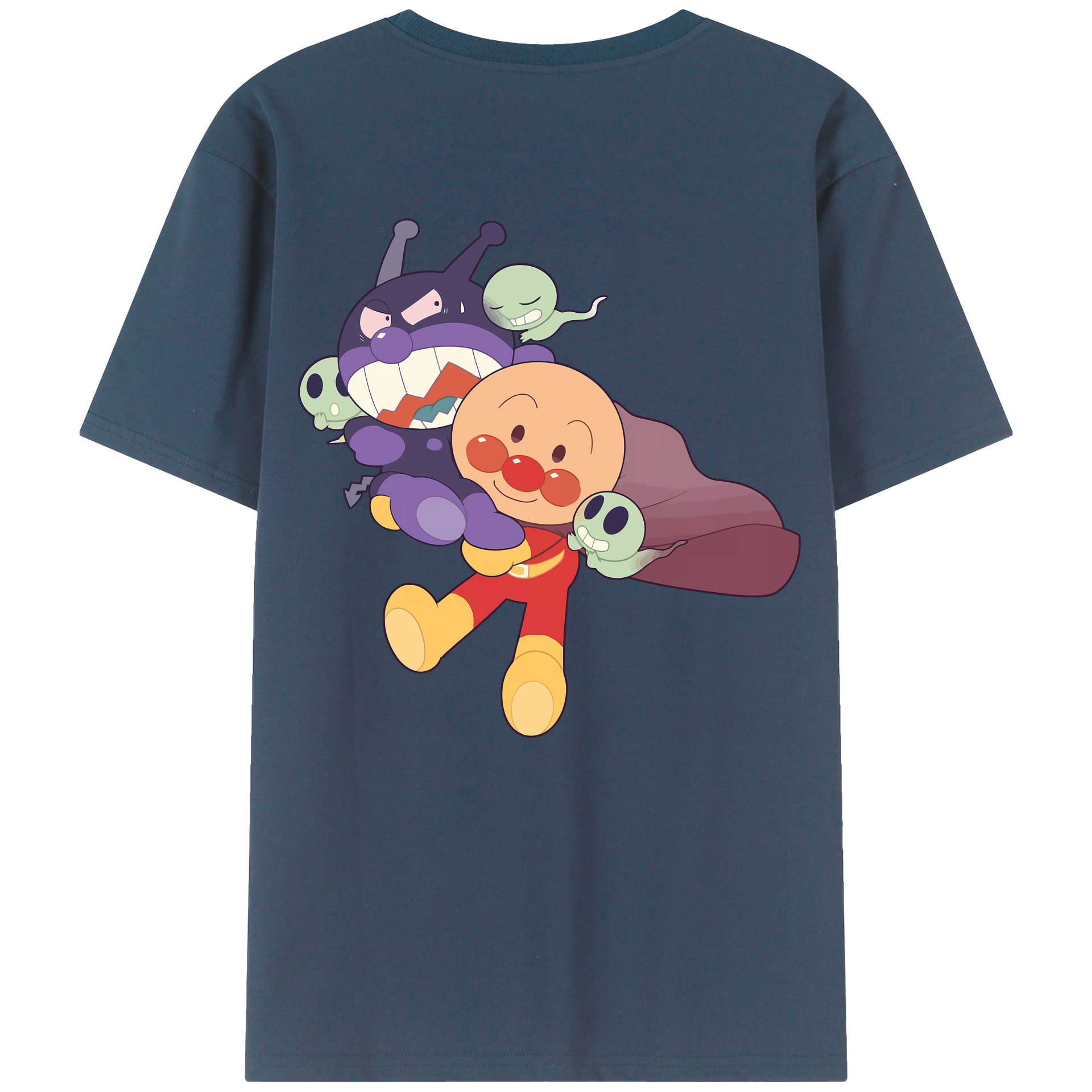 （画像用） アンパンマン Anpanman 綿100％半袖Tシャツ（背面プリント）