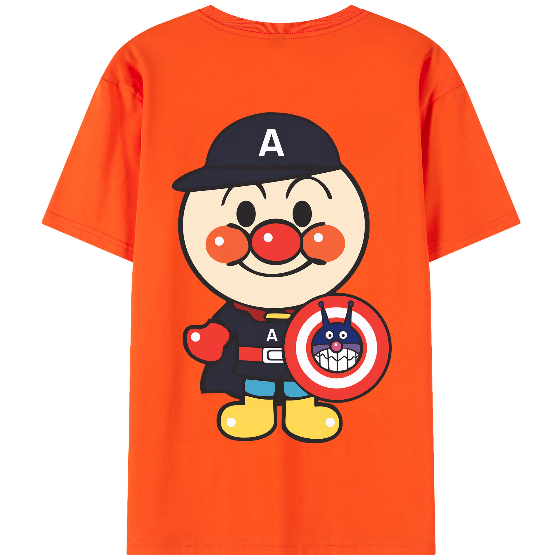 （画像用） アンパンマン Anpanman 綿100％半袖Tシャツ（背面プリント）