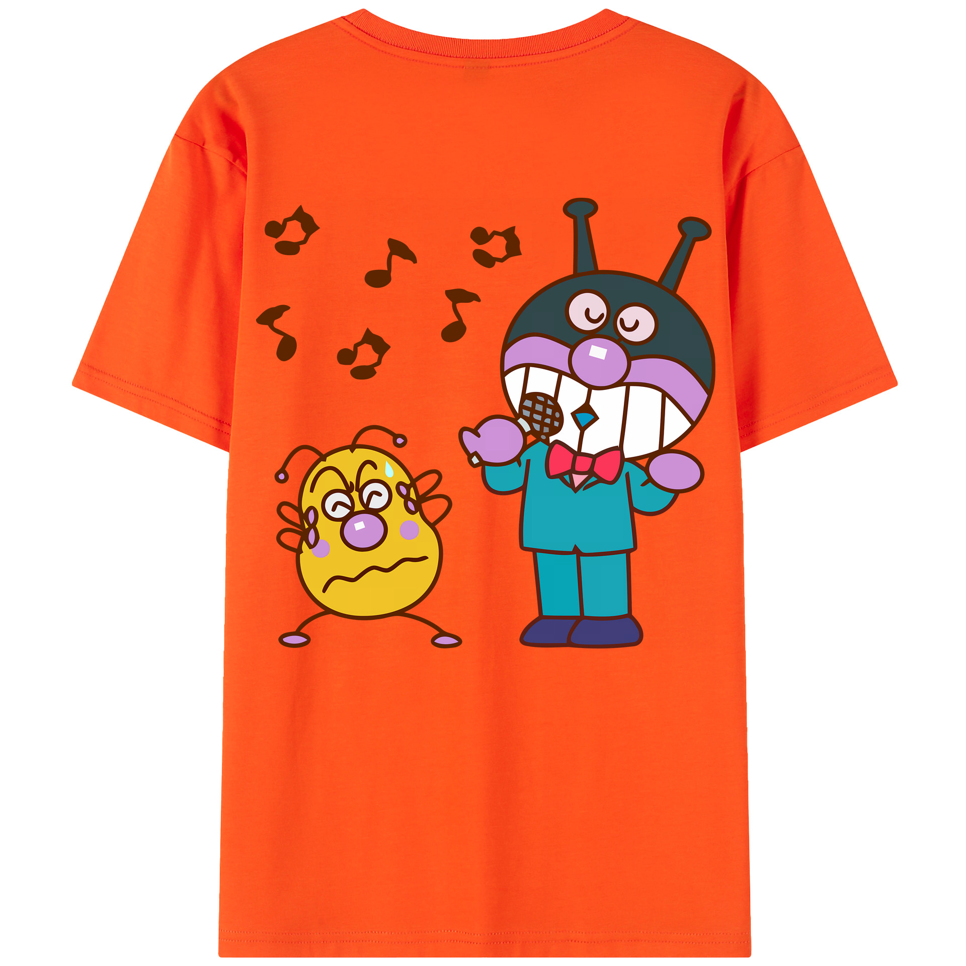 （画像用） アンパンマン Anpanman 綿100％半袖Tシャツ（背面プリント）