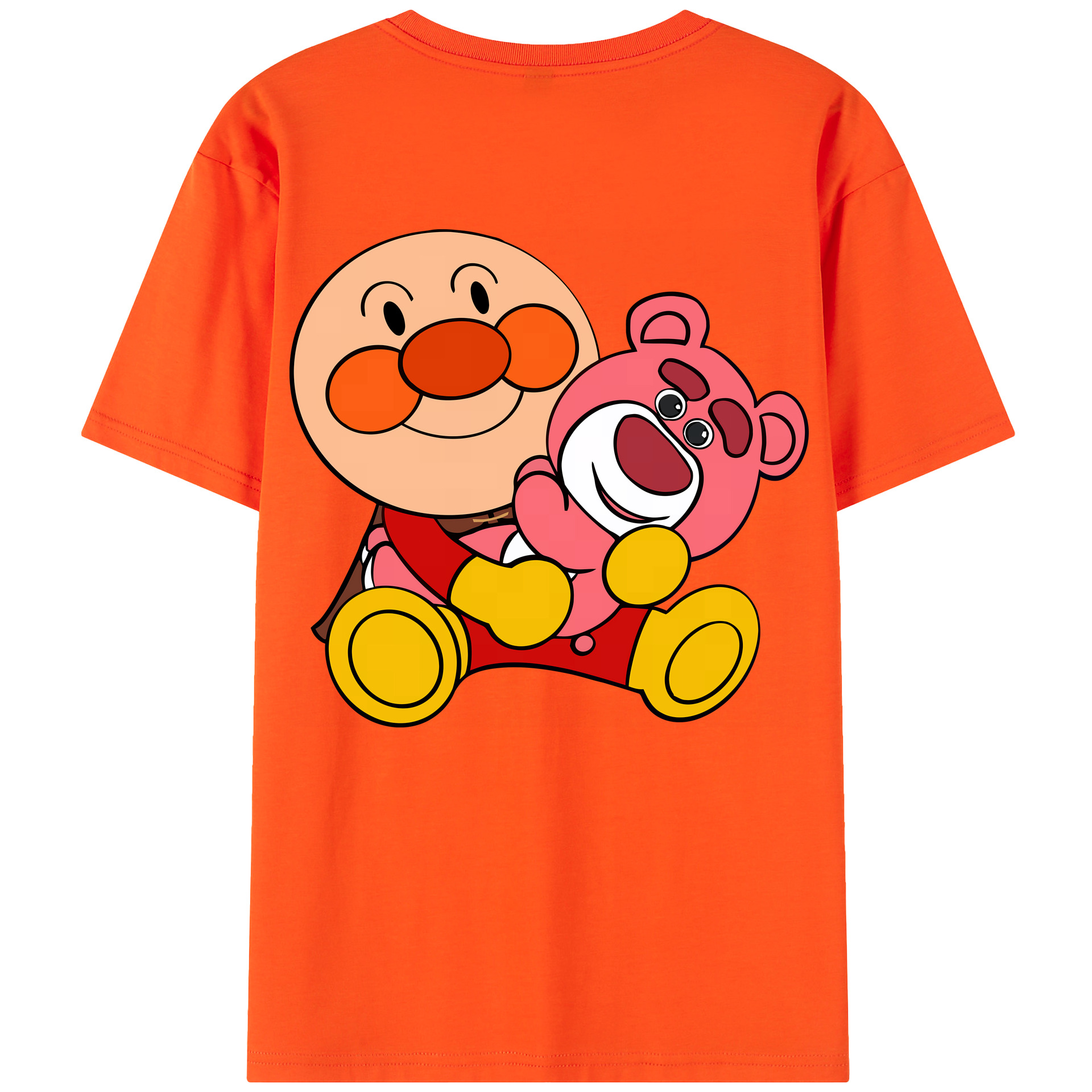 （画像用） アンパンマン Anpanman 綿100％半袖Tシャツ（背面プリント）