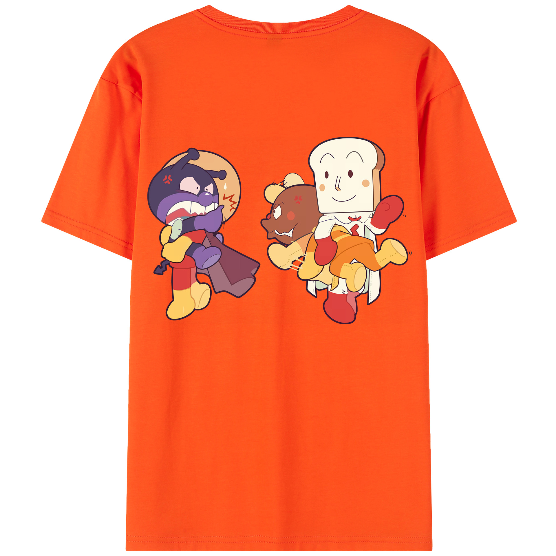 （画像用） アンパンマン Anpanman 綿100％半袖Tシャツ（背面プリント）