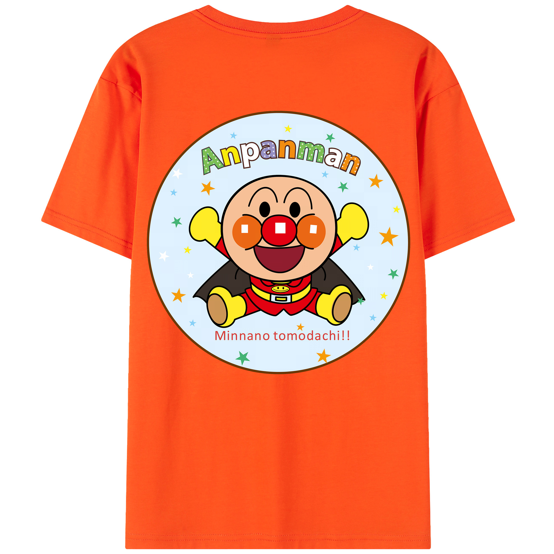 （画像用） アンパンマン Anpanman 綿100％半袖Tシャツ（背面プリント）