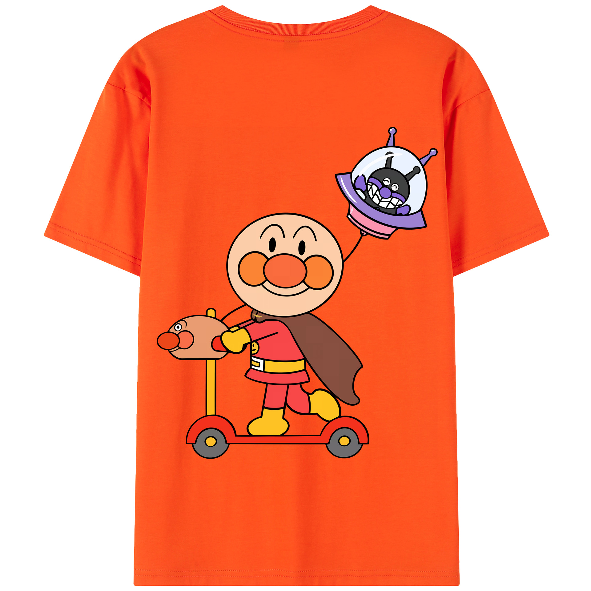 （画像用） アンパンマン Anpanman 綿100％半袖Tシャツ（背面プリント）