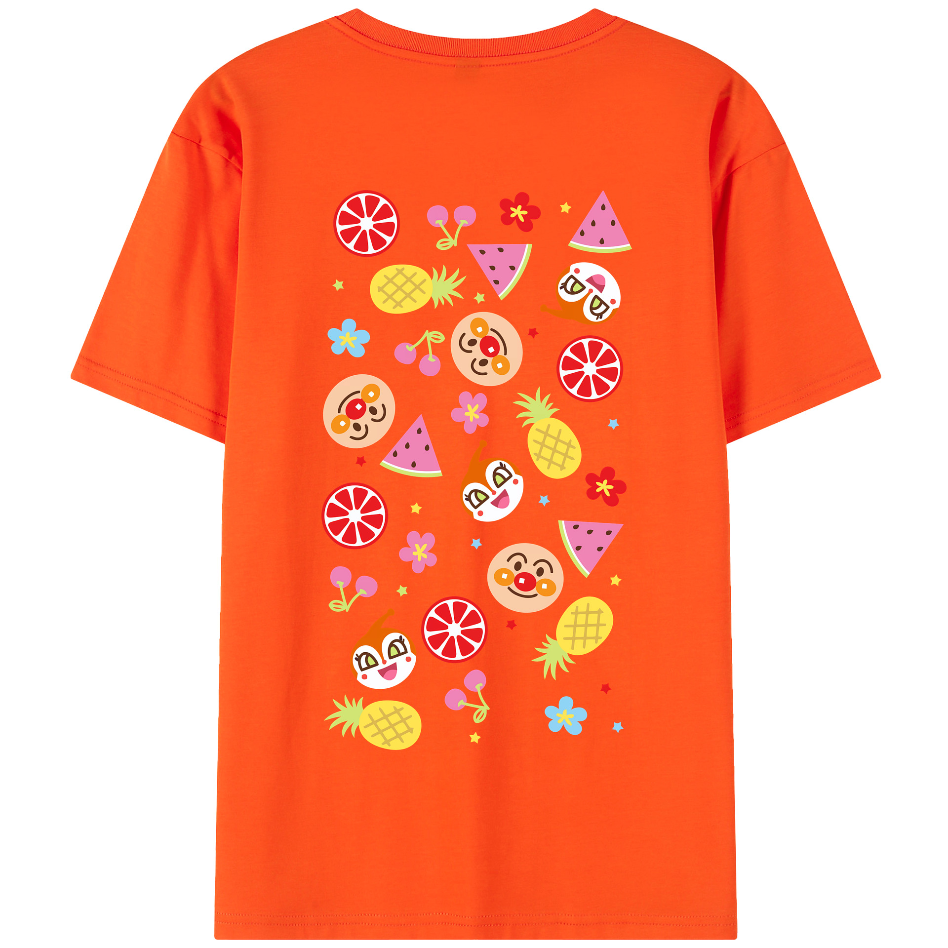 （画像用） アンパンマン Anpanman 綿100％半袖Tシャツ（背面プリント）